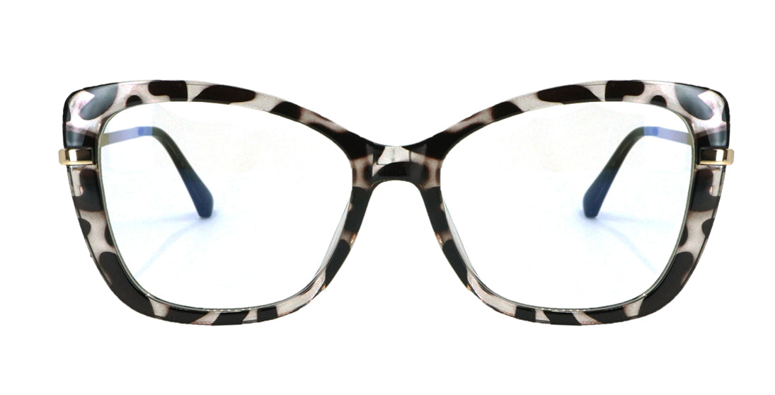 Playful Patterned Clip-on Sunglasses 7753 - Trendy UV Protection Eyewear for Outdoor Activities, Driving, and Fashion Accessories