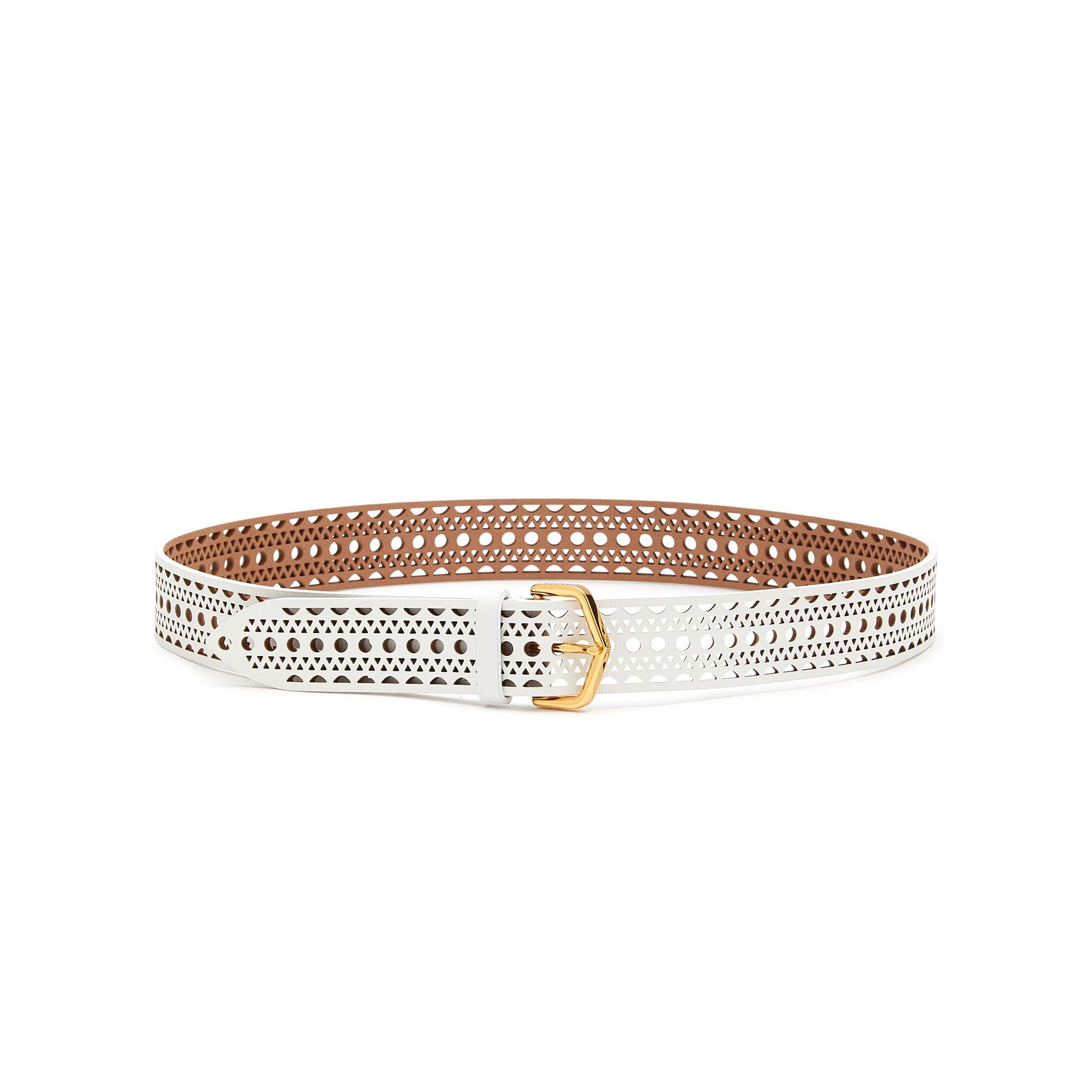 Neo Vienne Belt for Women - Stylish White Leather Waist Belt - Perfect for Casual Outfits, Office Wear & Special Occasions