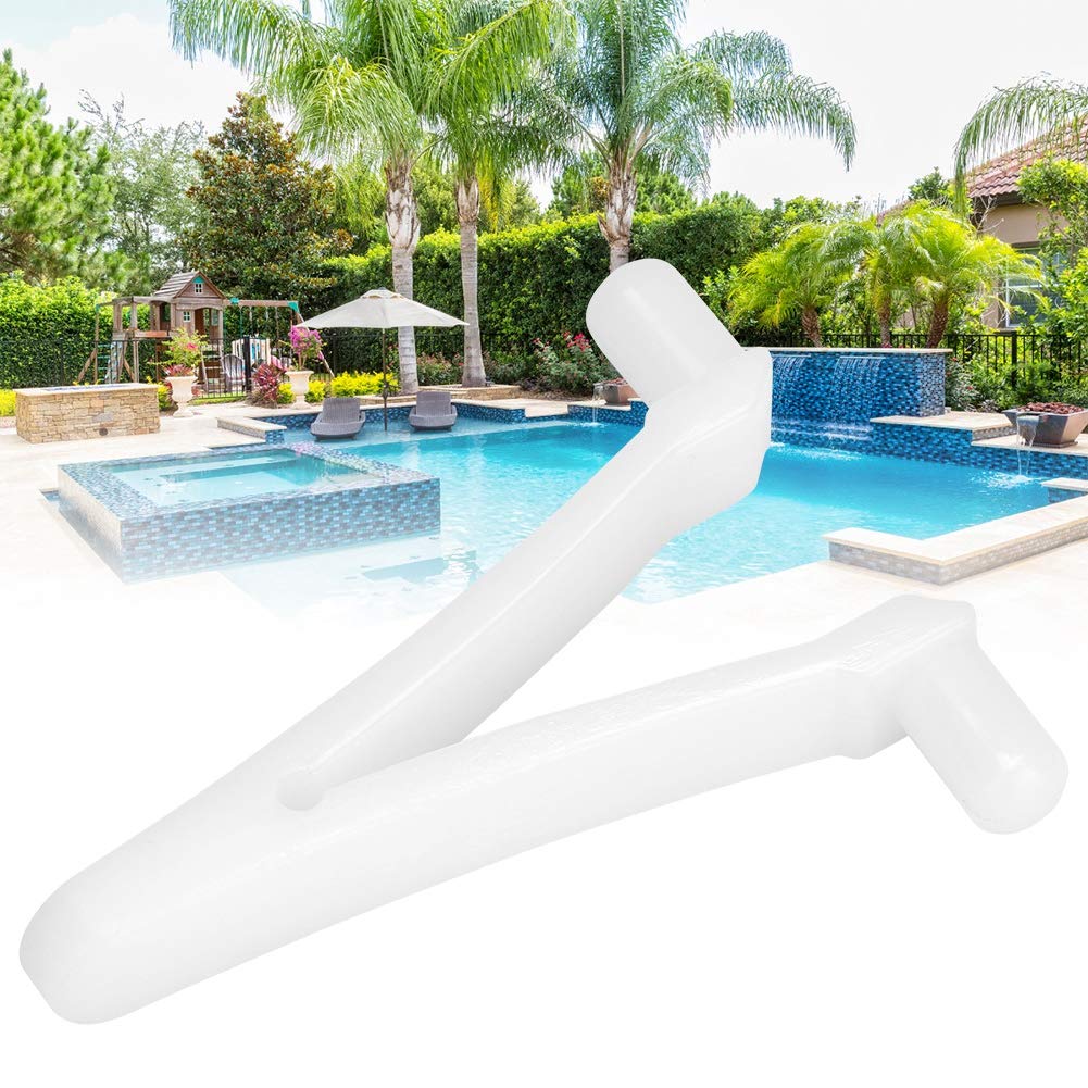 TOPINCN 6-Piece Butter V Clip Set for Pool Spa Brush, Vacuum Head & Leaf Rake Accessories – Durable Pool Maintenance Clips for Skimmer & Cleaning Tools | Perfect for In-Ground & Above Ground Pools