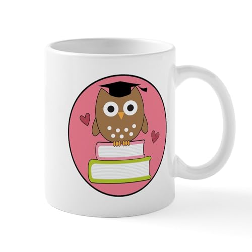 White - Graduation Owl Mugs