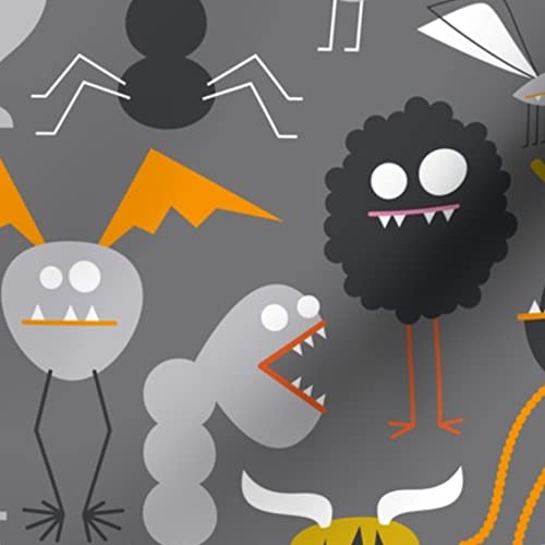 Zombie Fantasy Monster Halloween Printed Minky Fabric by The Yard - Soft Plush Material for Sewing Baby Blankets, Quilt Backing & DIY Projects - Perfect for Halloween Decor, Costume Making & Home Crafts