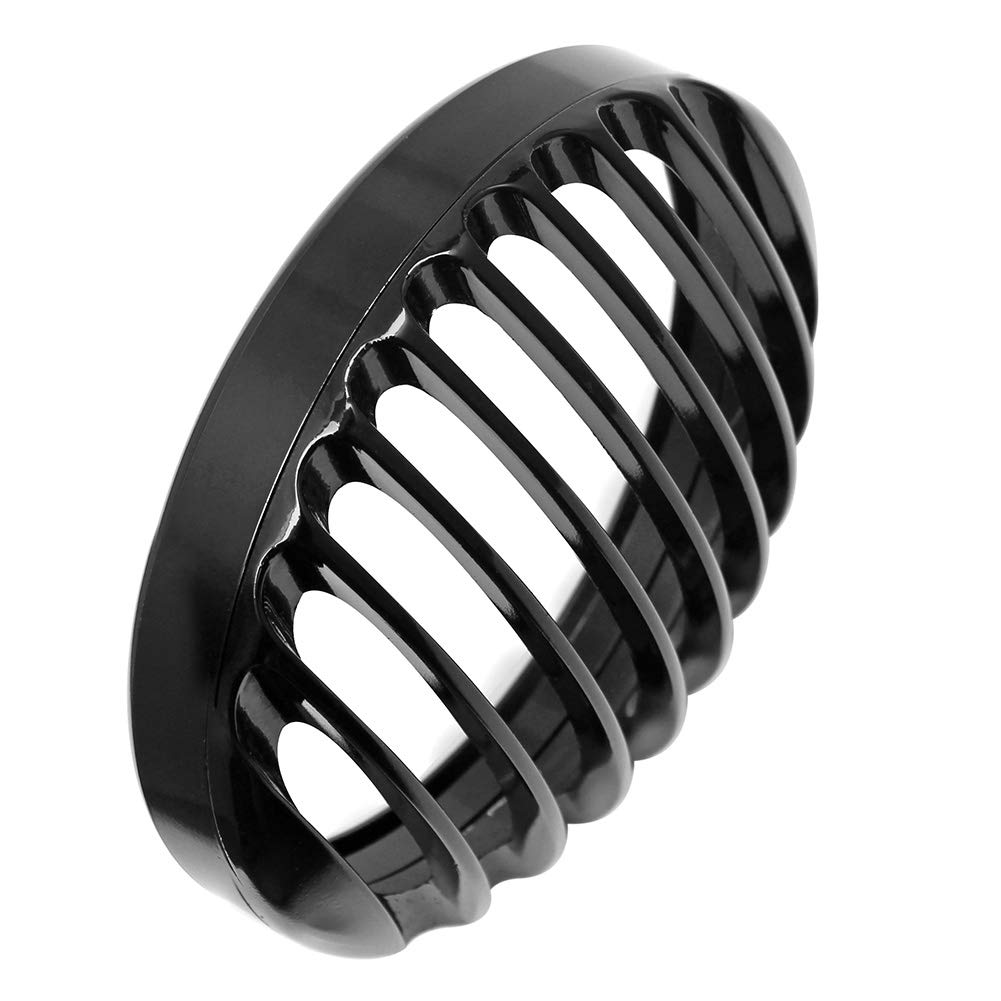 Black CNC Headlight Grill Cover for Harley Davidson Sportster XL 883 & 1200 (2004-2014) - 5.75