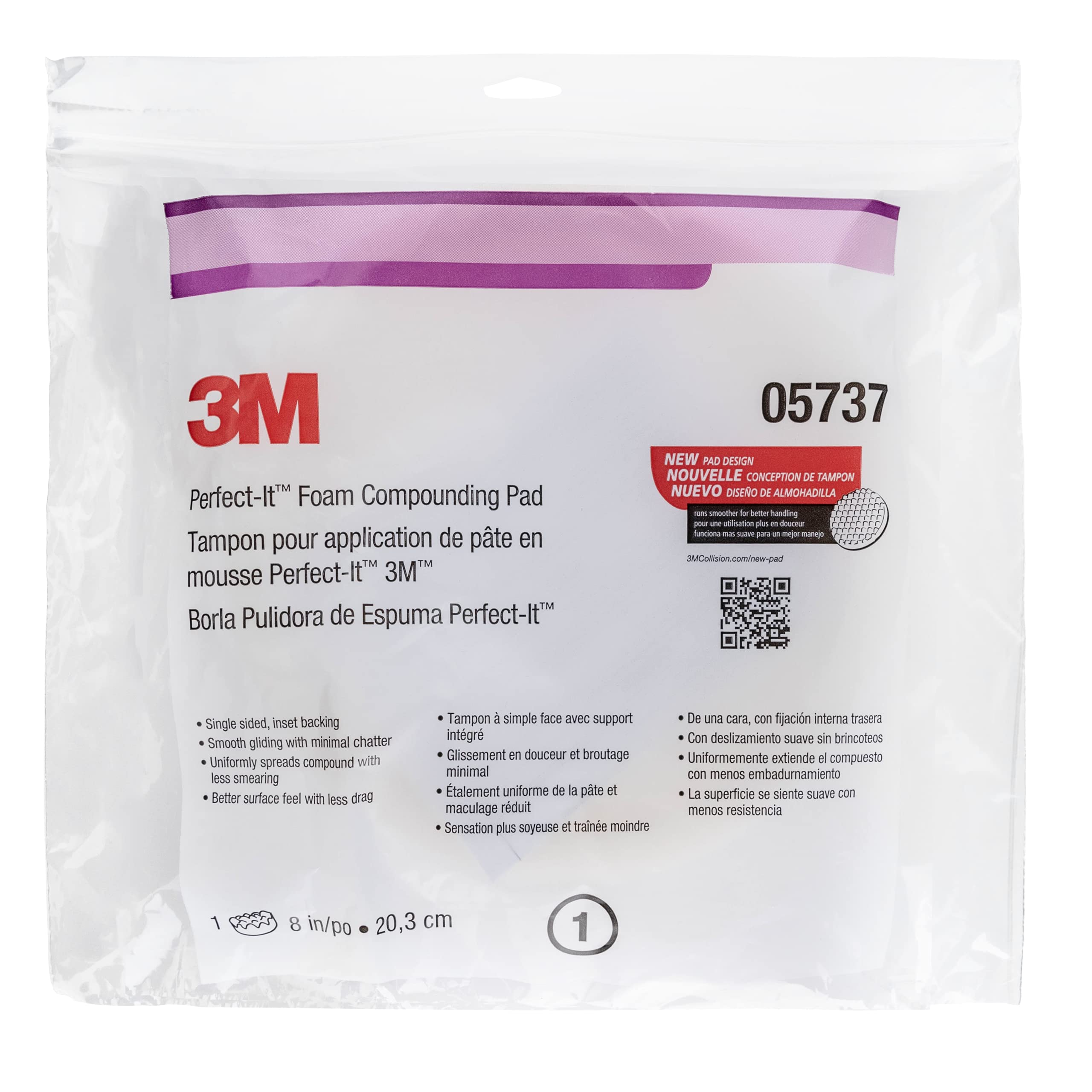 3M Perfect-It Foam Compounding Pads Kit (05737, 05738, 05733) | 8-Inch Buffing & Polishing Pad Set with Microfiber Cloth | Professional Car Detailing & Paint Correction Kit for Auto Enthusiasts & Detailers