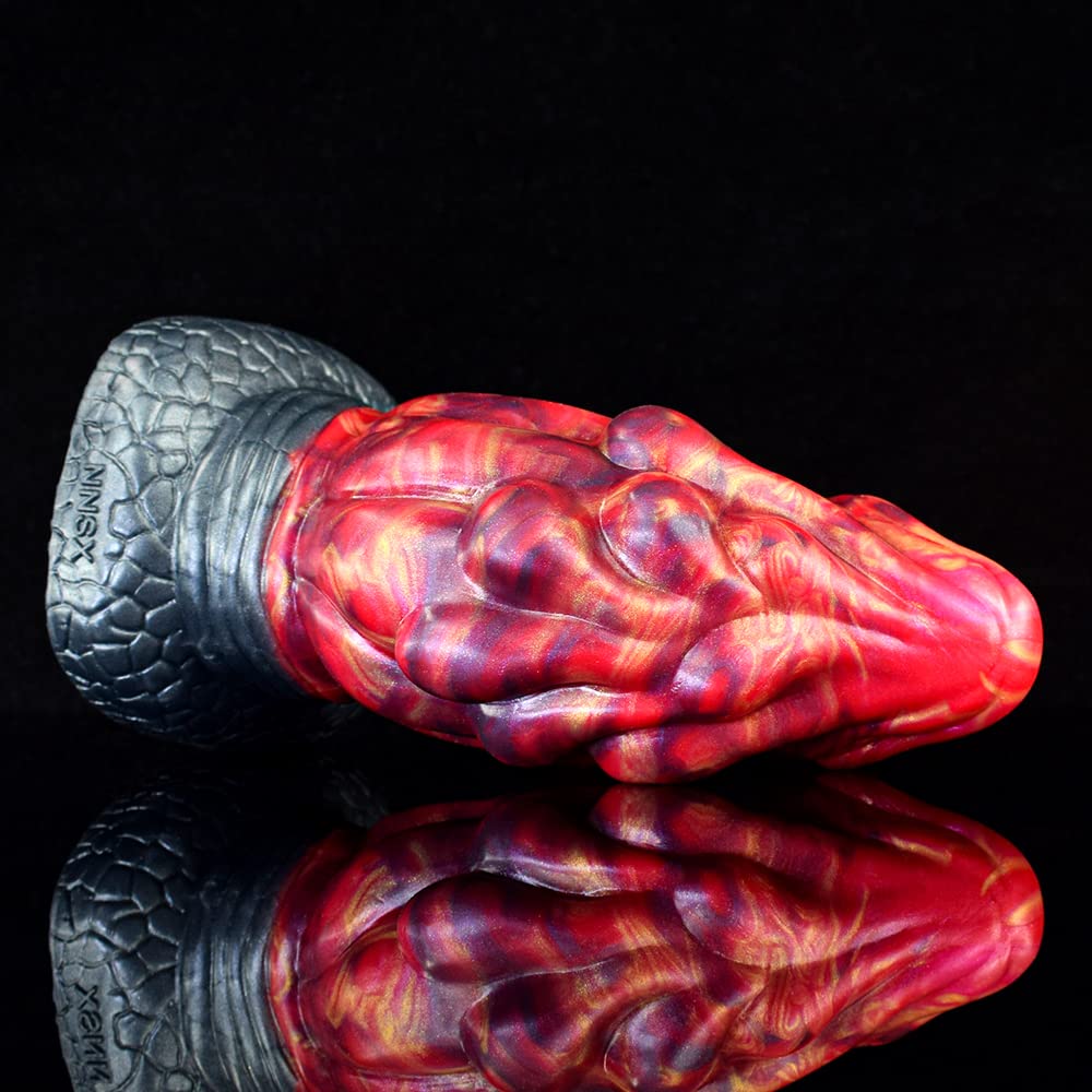 Premium Liquid Silicone Alien/Fido Dildo with Strong Suction Cup - Realistic Adult Sex Toy for Solo Play & Couples Fantasy - Waterproof, Body-Safe & Easy Clean - Perfect for BDSM, Roleplay & Sensory Exploration