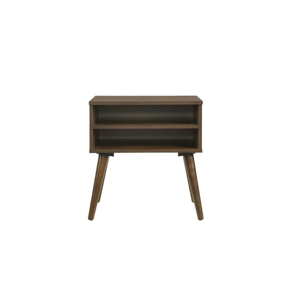 Picket House Furnishings Colbie Upholstered Queen Size Platform Bed Frame with Built-in Nightstands - Modern Bedroom Furniture for Small Spaces & Guest Rooms