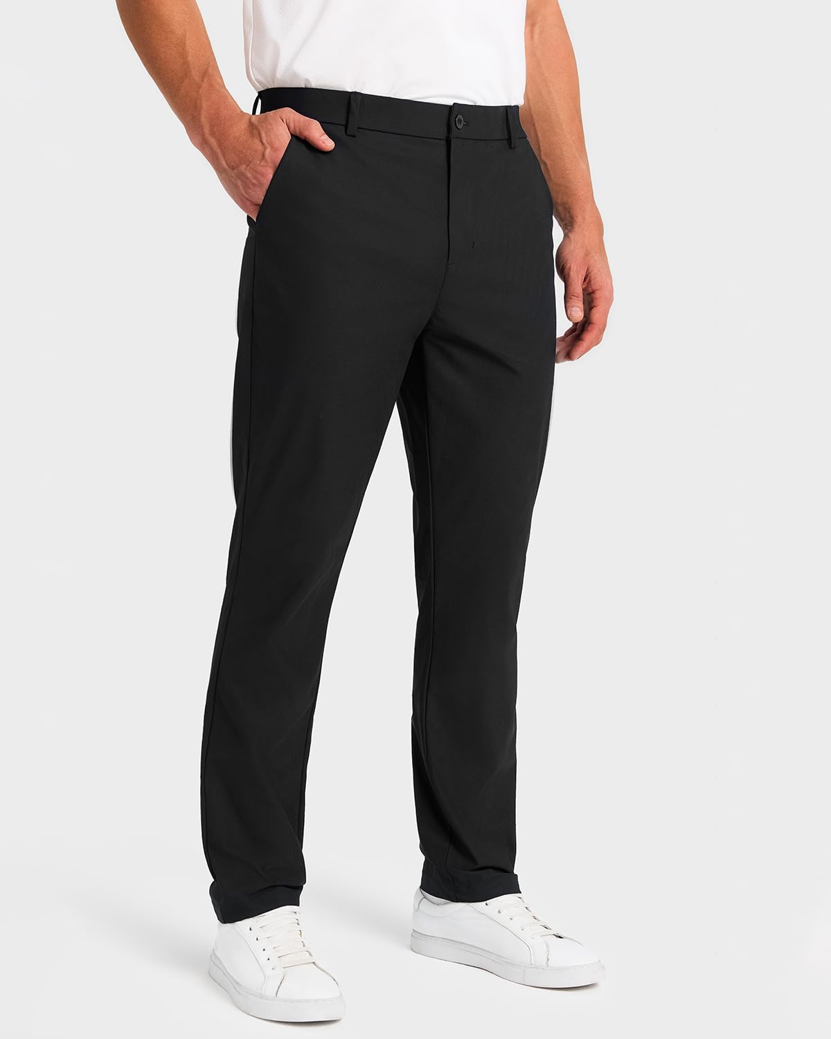 Men's Classic Fit Golf Pants - Stretch Work Dress Pants 30/32/34 Inch - Lightweight Casual Pants with Pockets - Perfect for Golf, Office & Business Casual Wear