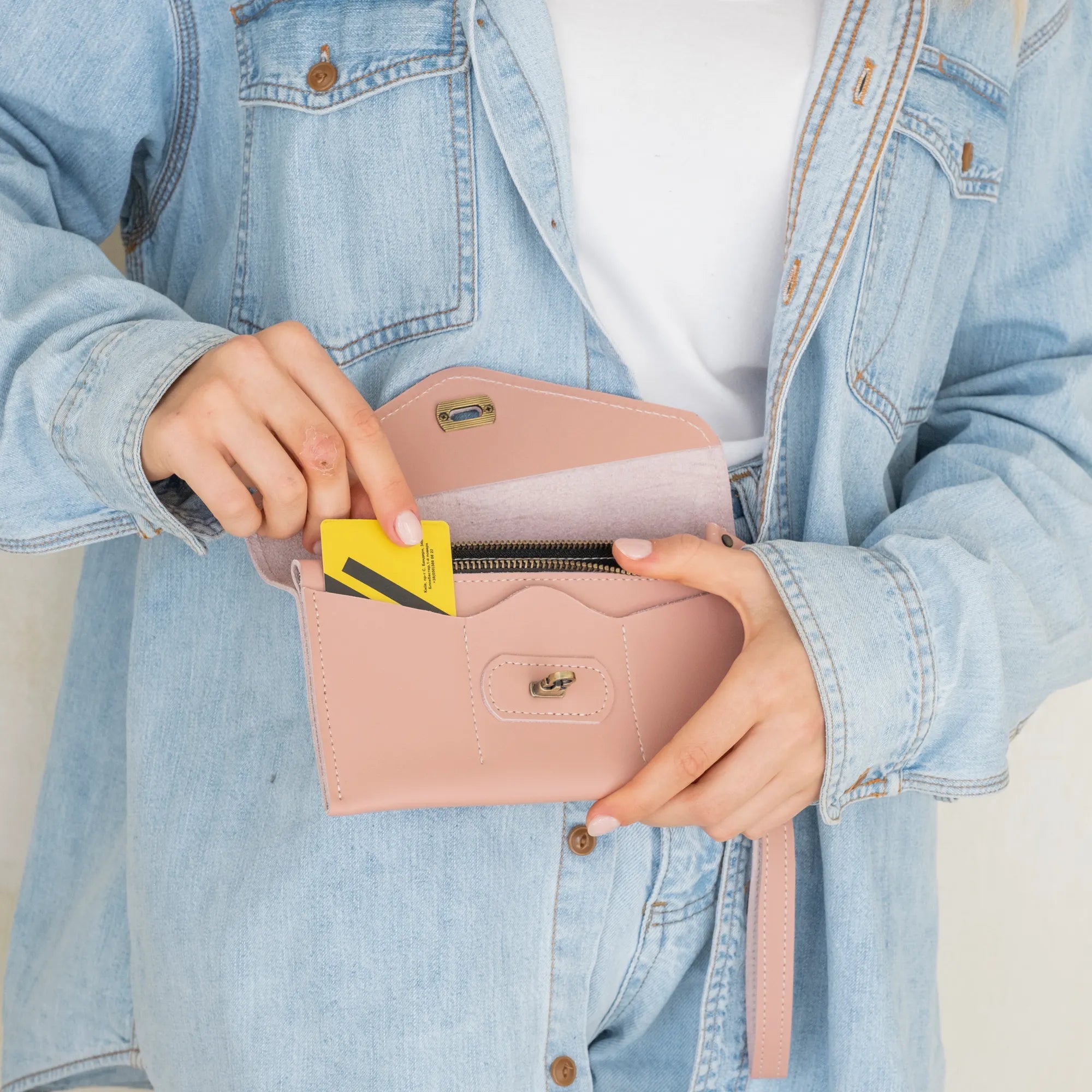 Genuine Leather Wristlet Wallet for Women - Slim RFID Blocking Card Holder with Wrist Strap - Perfect for Travel, Shopping & Everyday Use