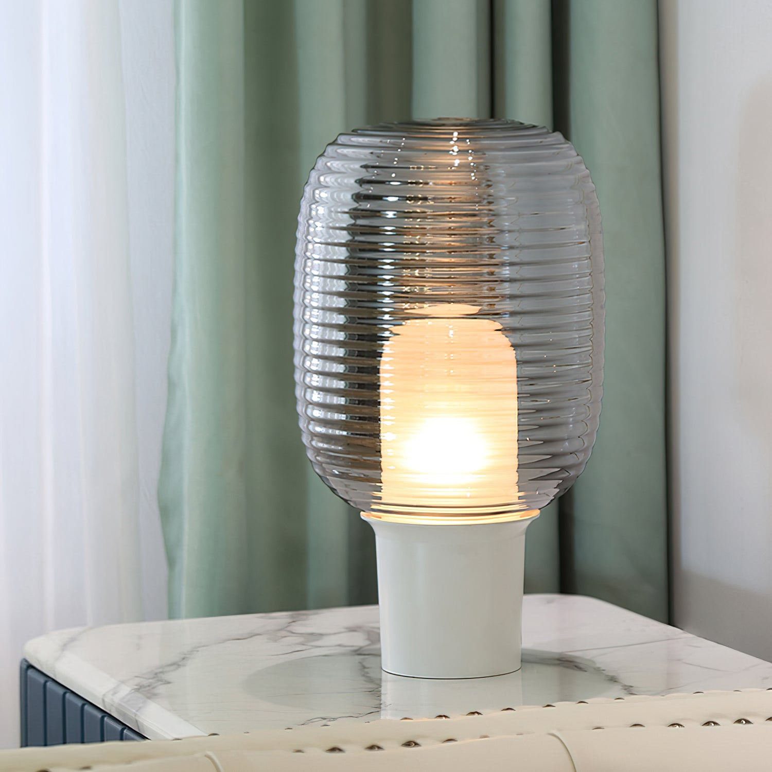 Ghia Table Lamp - Modern LED Bedside Lamp with USB Port, Adjustable Brightness for Living Room, Bedroom & Office - Perfect for Reading, Working & Relaxing