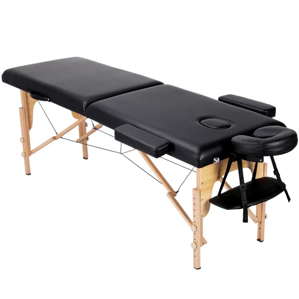 Yaheetech Portable Adjustable Massage Table - Professional Esthetician Bed for Lash Extensions, Waxing, Tattoo & Physical Therapy | Foldable Beauty Spa Table for Salon & Home Use