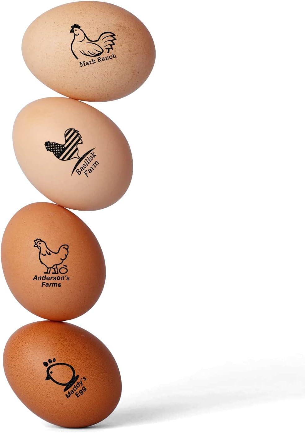 Personalized Egg Stamps for Fresh Eggs - Custom Wooden Egg Stamper with Fun & Unique Designs - 2 Handle Options - Perfect for Farm Fresh Eggs, Easter Decorations & DIY Egg Labeling (MTJDYZ20235115)