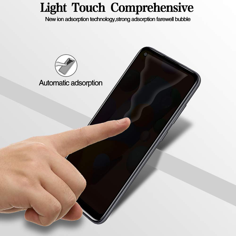 2 Pack Samsung Galaxy A11 Privacy Screen Protector - Full Coverage Anti-Spy Tempered Glass, Anti-Scratch & Case Friendly (Black) - Perfect for Privacy Protection in Public Places & Offices