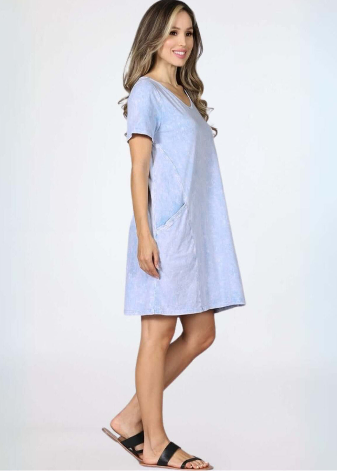 Easy Going Casual Cotton Dress with Short Sleeves - Comfortable Summer Flowy Dress for Women | Perfect for Beach, Vacation & Everyday Wear