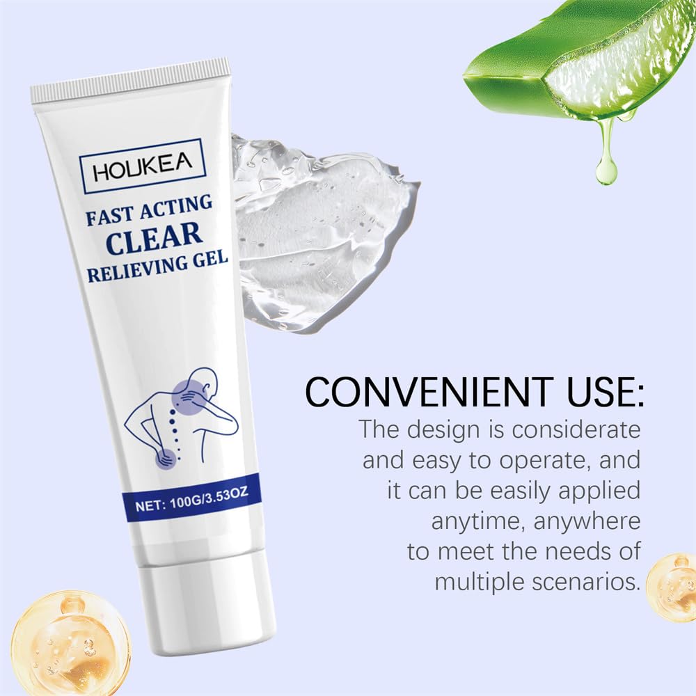 Soothing Cooling Gel 100g - Fast Acting Pain Relief with Menthol & Frankincense - Muscle & Joint Pain Relief for Athletes, Arthritis & Daily Activities - Perfect for Post-Workout Recovery & Chronic Pain Management