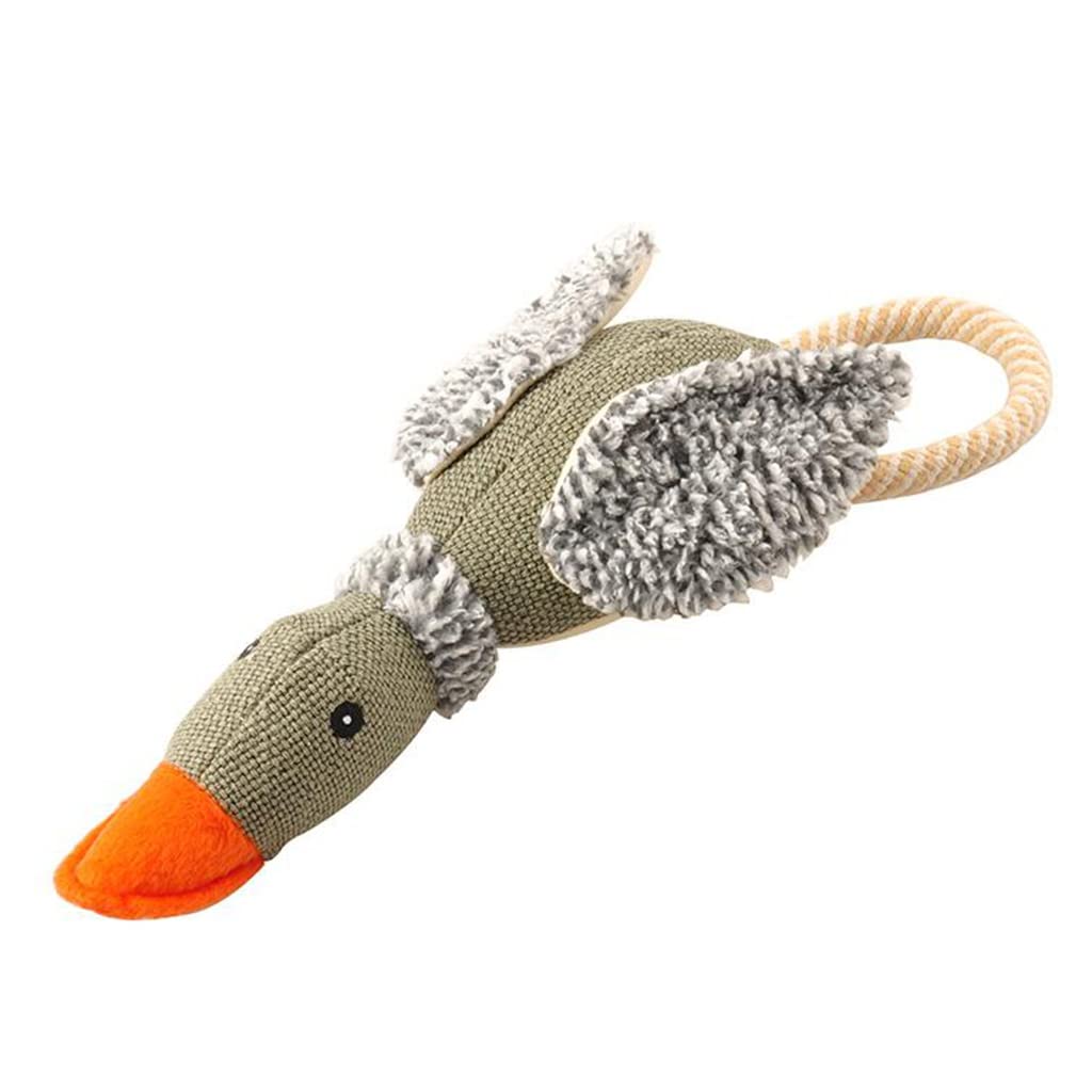 Durable Wild Goose Shaped Stuffed Dog Toys - Interactive & Pullable Pet Chew Toys for Playtime & Training | Perfect for Fetch, Tug-of-War & Bonding with Your Dog