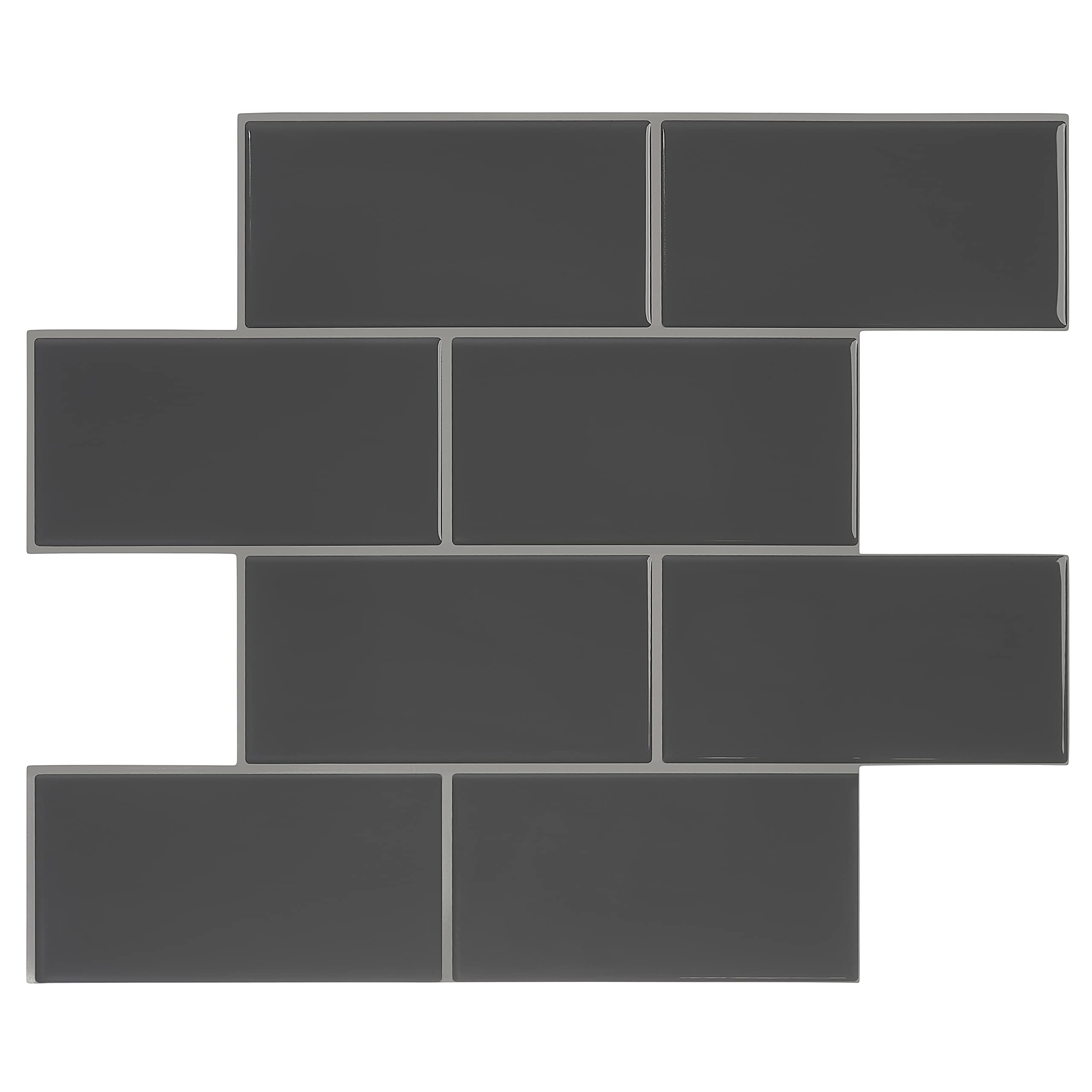 3D Gel Subway Tiles - Peel & Stick Backsplash for Kitchen & Bathroom - 5x5 PVC Tiles for Easy DIY Home Decor
