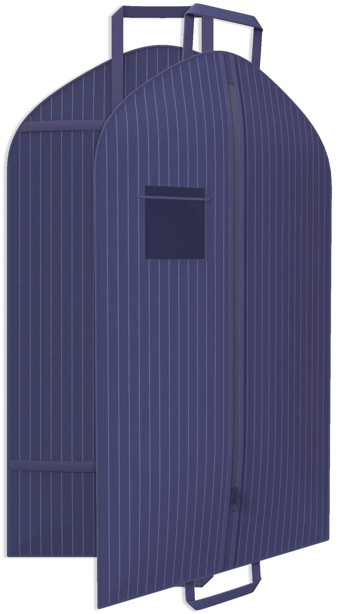 Premium Navy Suit Garment Travel Bags with ID Tag Window - Heavy Duty Yet Lightweight Luggage for Business Trips & Formal Events