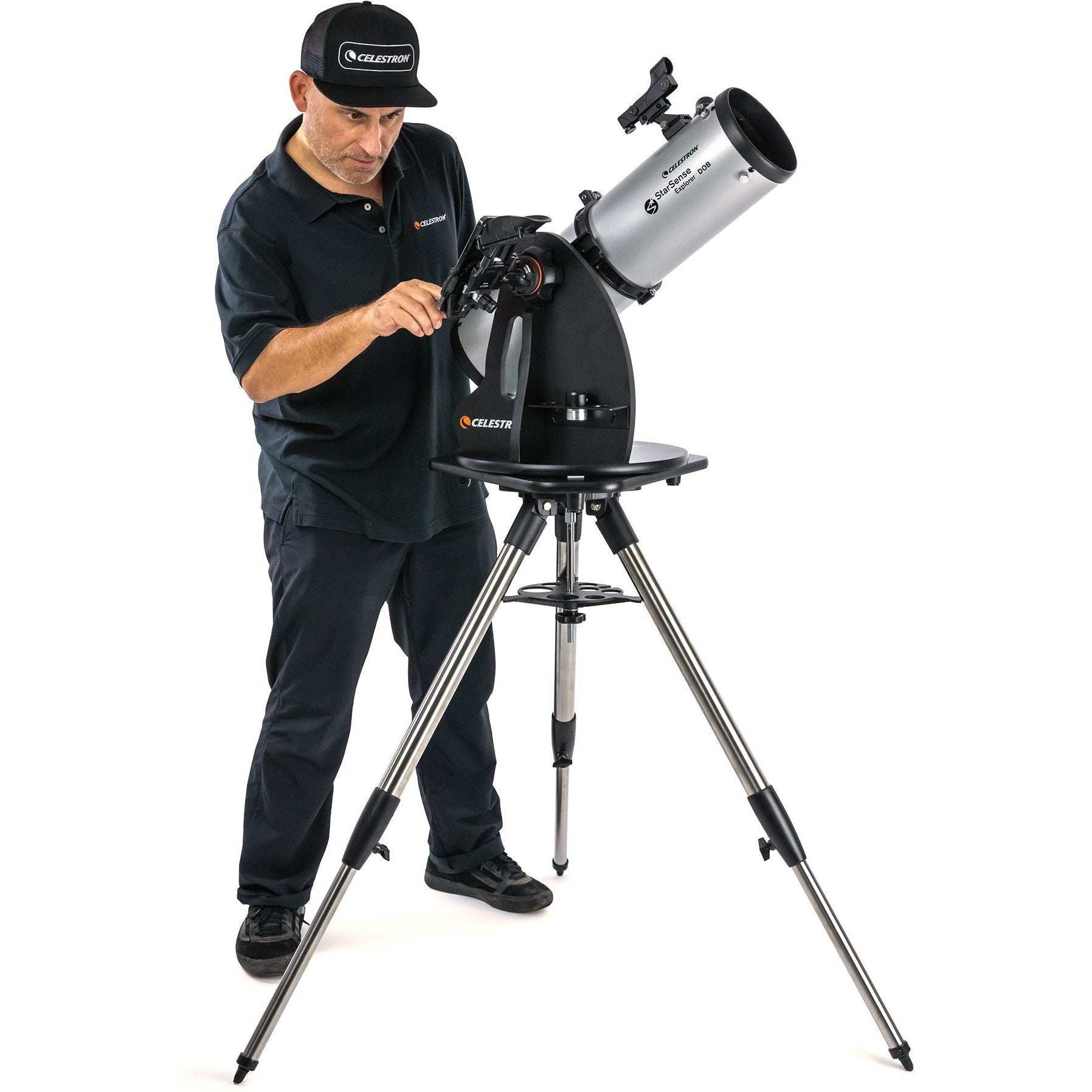 StarSense Explorer 130mm Smartphone-Enabled Tabletop Dobsonian Telescope - Stargazing for Beginners & Backyard Astronomy (Portable & Easy Setup)