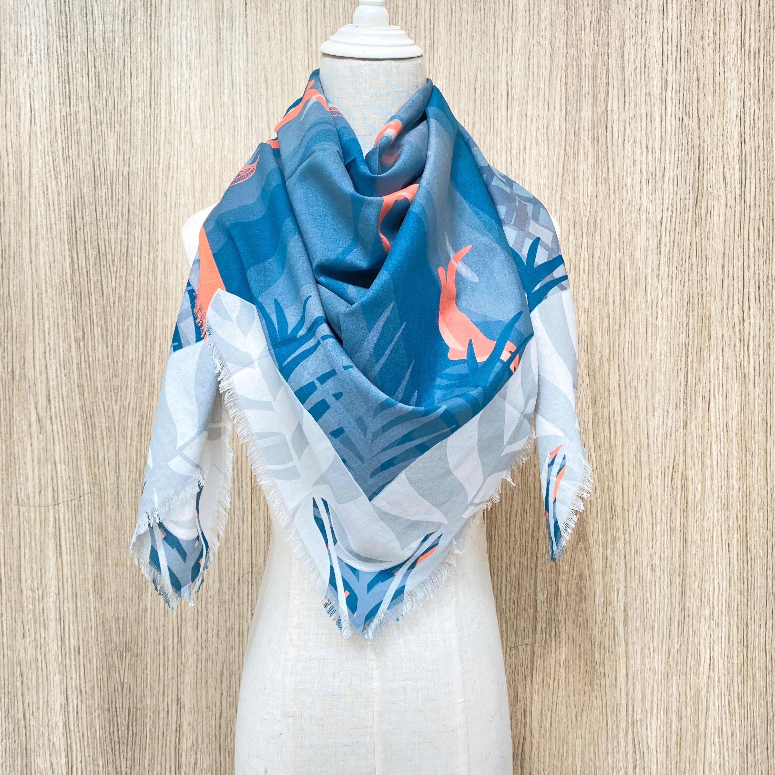 Stylish Playful Otter Print Cotton Scarf - Soft & Lightweight Fashion Accessory for Women - Perfect for Fall, Winter & Everyday Outfits