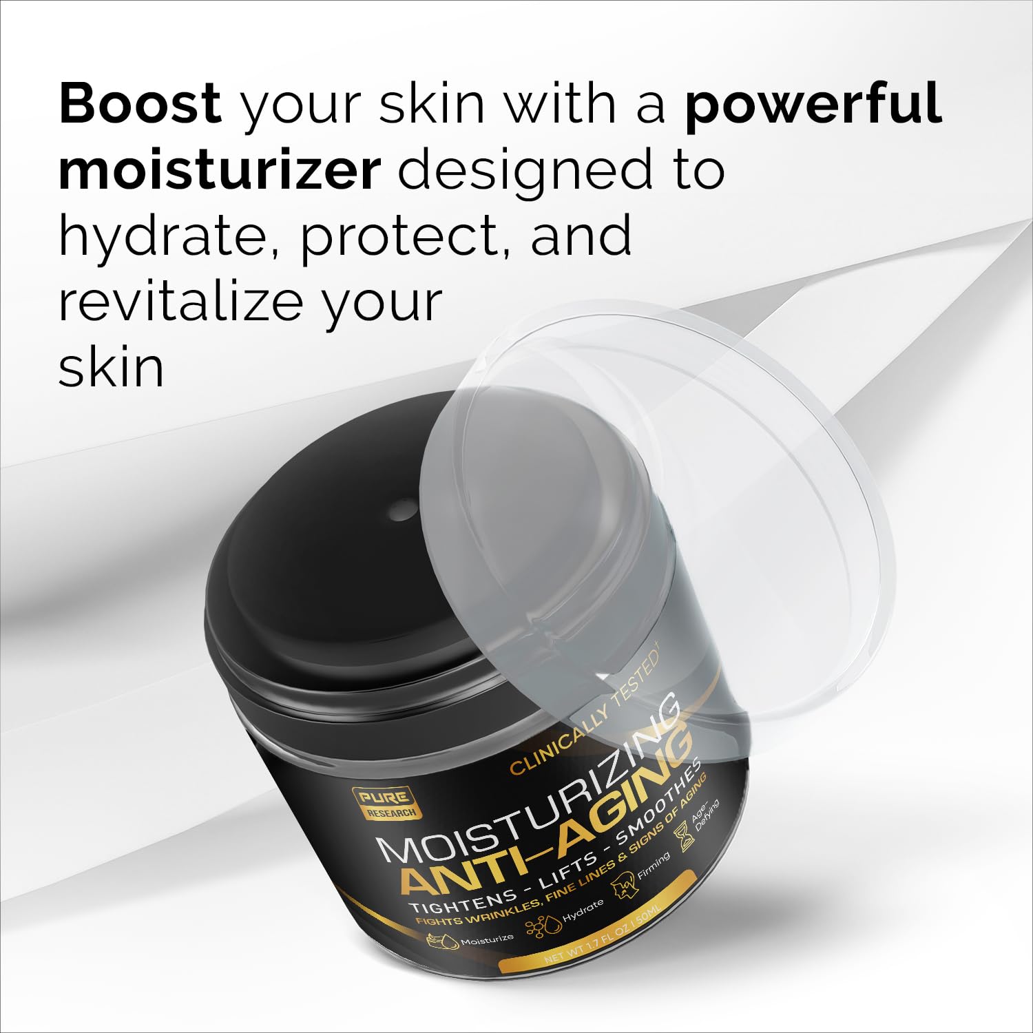 Best Anti-Aging Face Cream for Men - Collagen, Retinol & Hyaluronic Acid Moisturizer - Day & Night Wrinkle Cream - 1.7 oz Men's Skincare - Perfect for Daily Hydration & Reducing Fine Lines