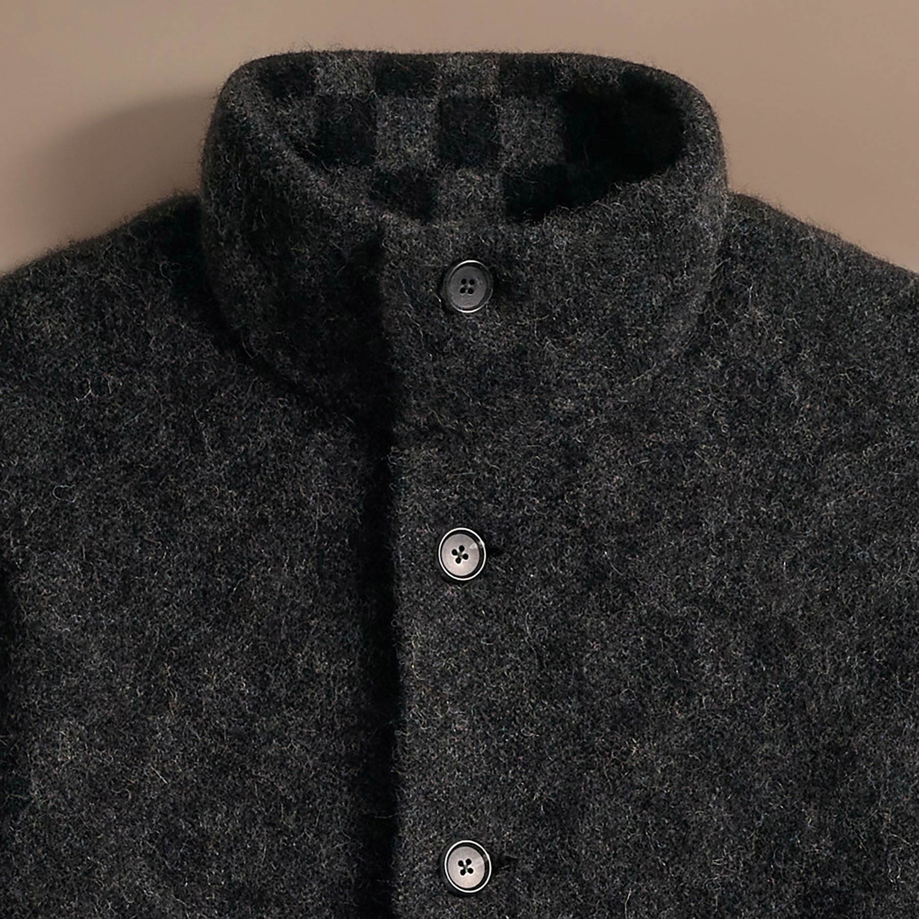 Stylish Black/Anthracite Checkerboard Knit Car Coat for Women - Perfect for Fall Layering & Casual Outings