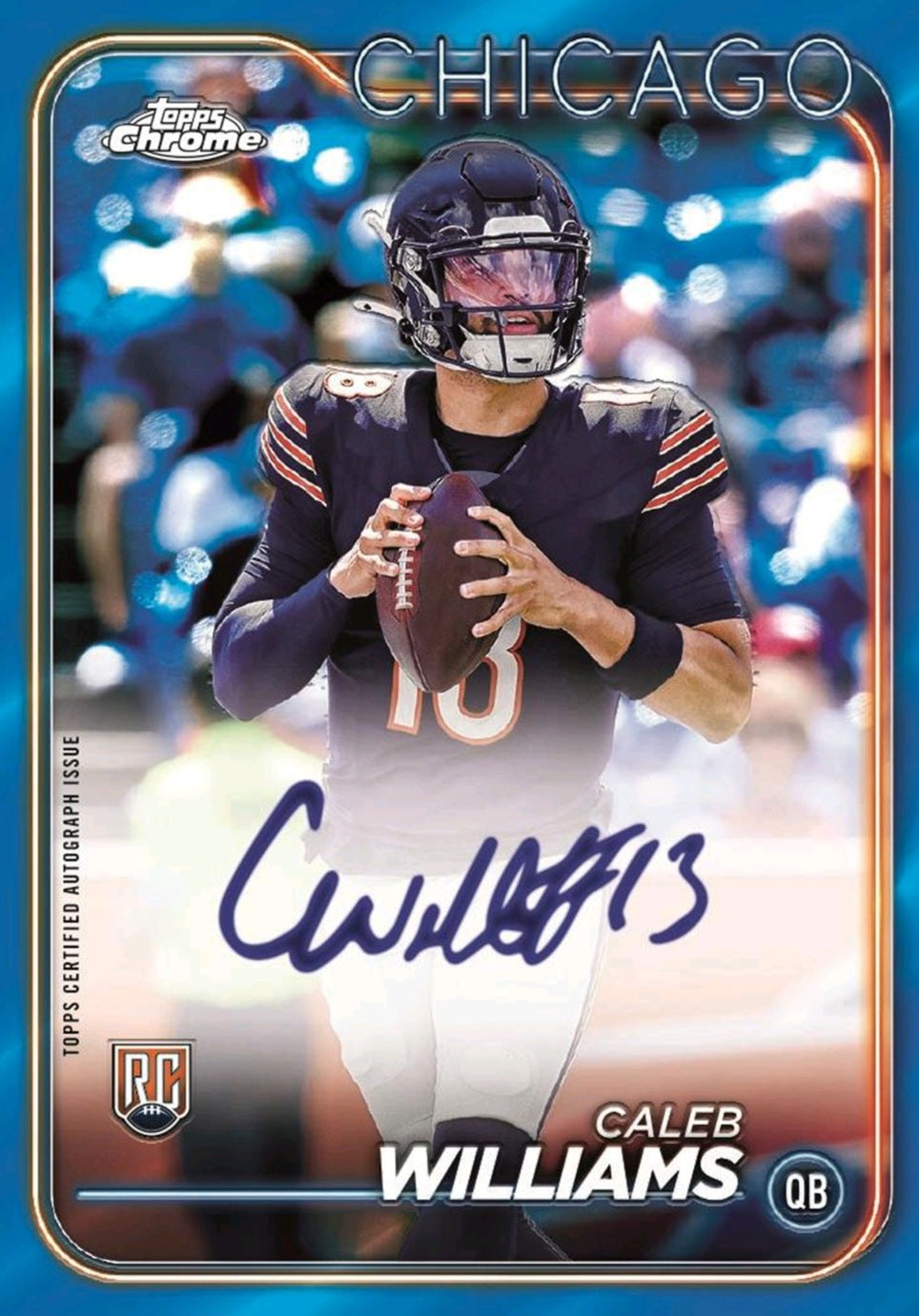 2024 Topps Chrome Football Hobby Box - 3 Box Set with #8 Random NFL Teams - Perfect for Collectors, Fantasy Sports & Game Day Trading