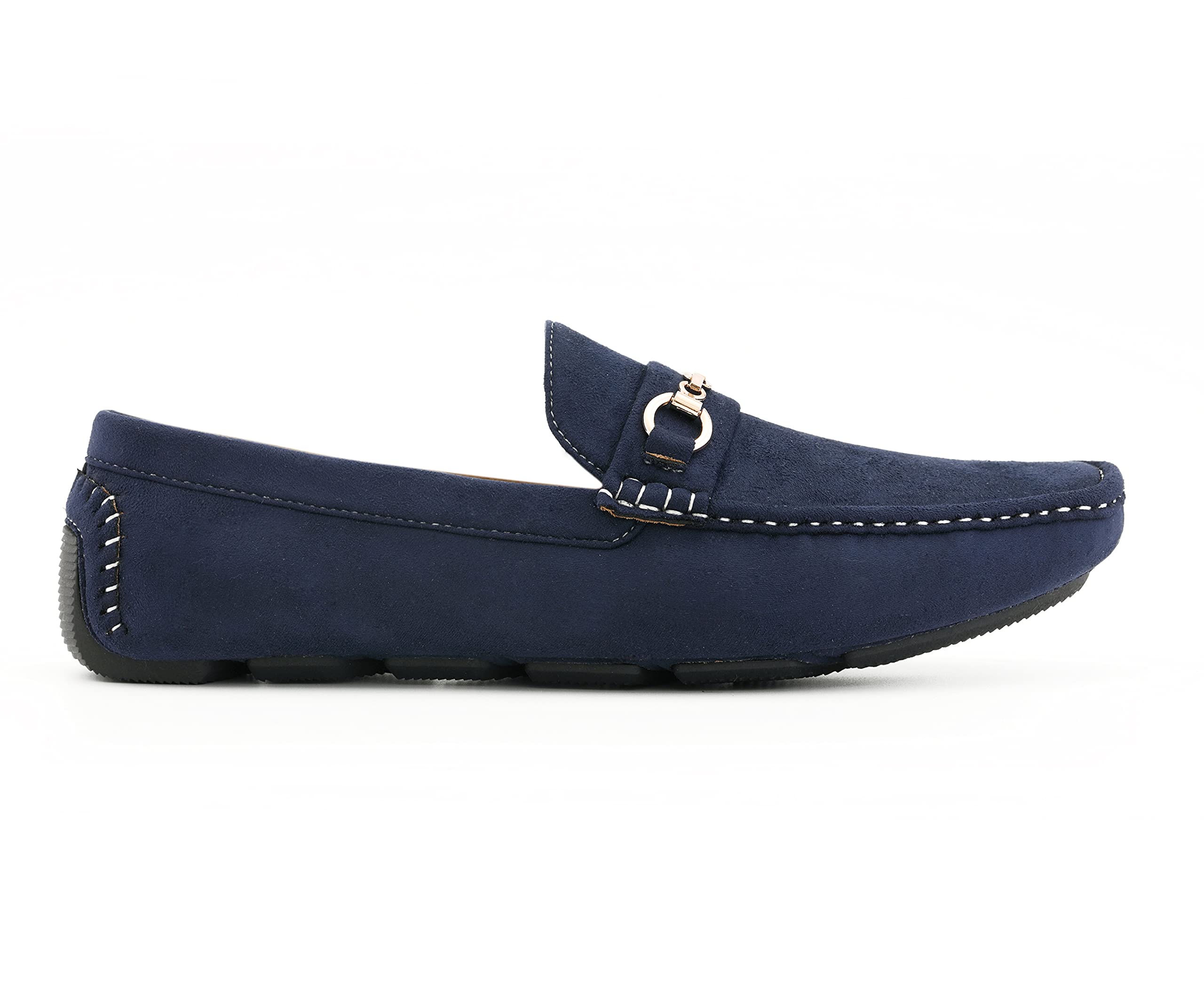 Amali Ecker Men's Casual Loafers & Moccasins - Slip On Driving Shoes with Chain Ornament - Comfortable Slippers for Everyday Wear, Office & Outdoor Activities