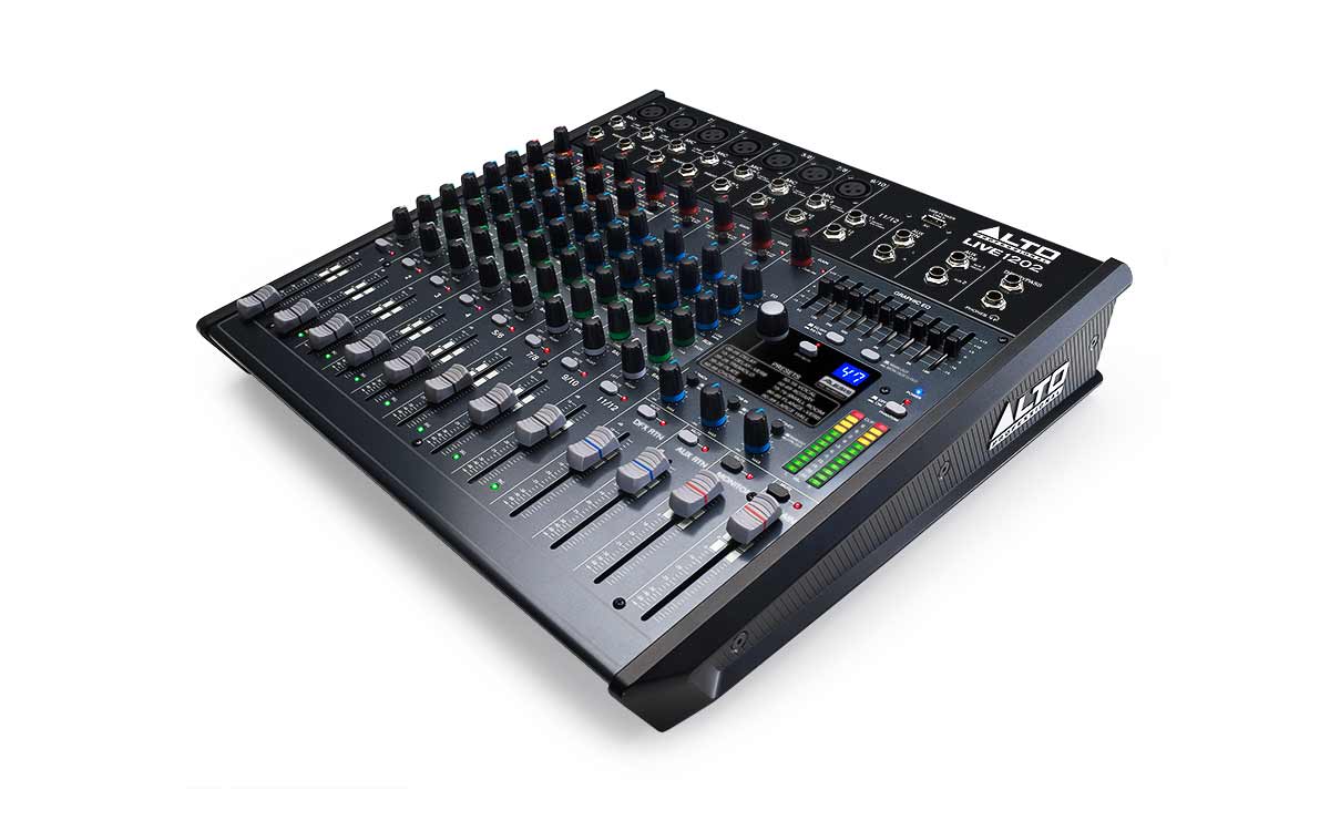 Alto Live 1202 Professional Audio Mixer - 12-Channel Digital Sound Board for Live Performances & Studio Recording | Perfect for DJs, Musicians, and Podcasters