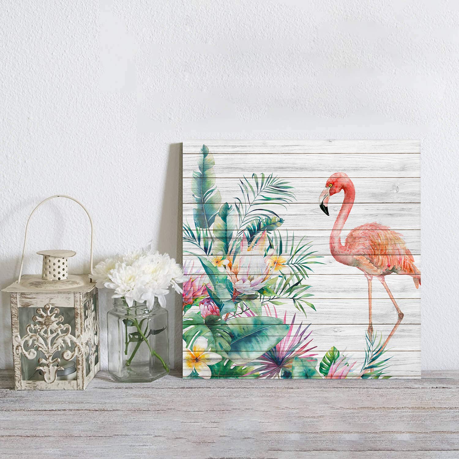 Summer Flamingo Canvas Wall Art - 20
