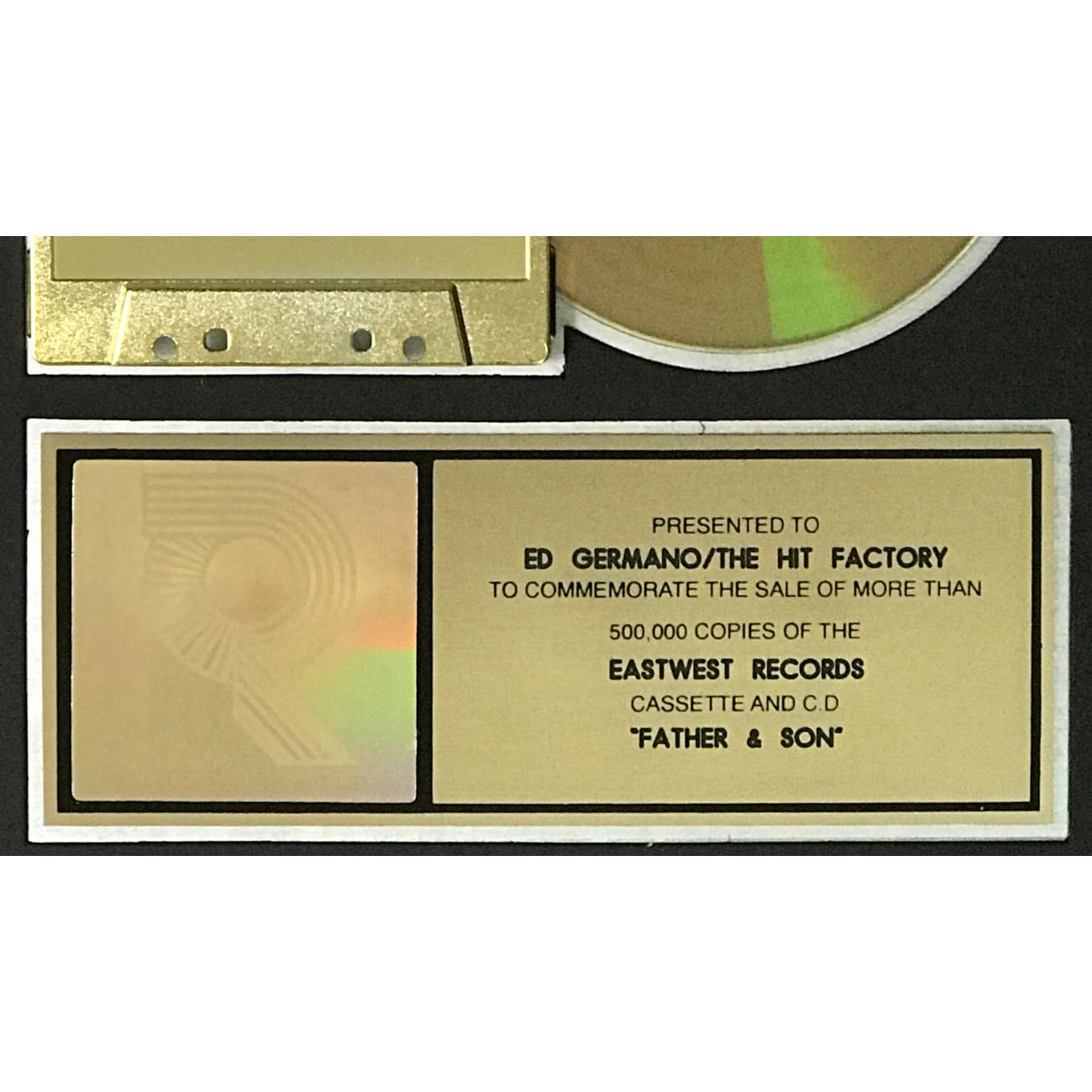 Gerald Levert & Eddie Levert Sr. Father and Son RIAA Gold Album Award - Vintage Music Collectible for Fans & Display