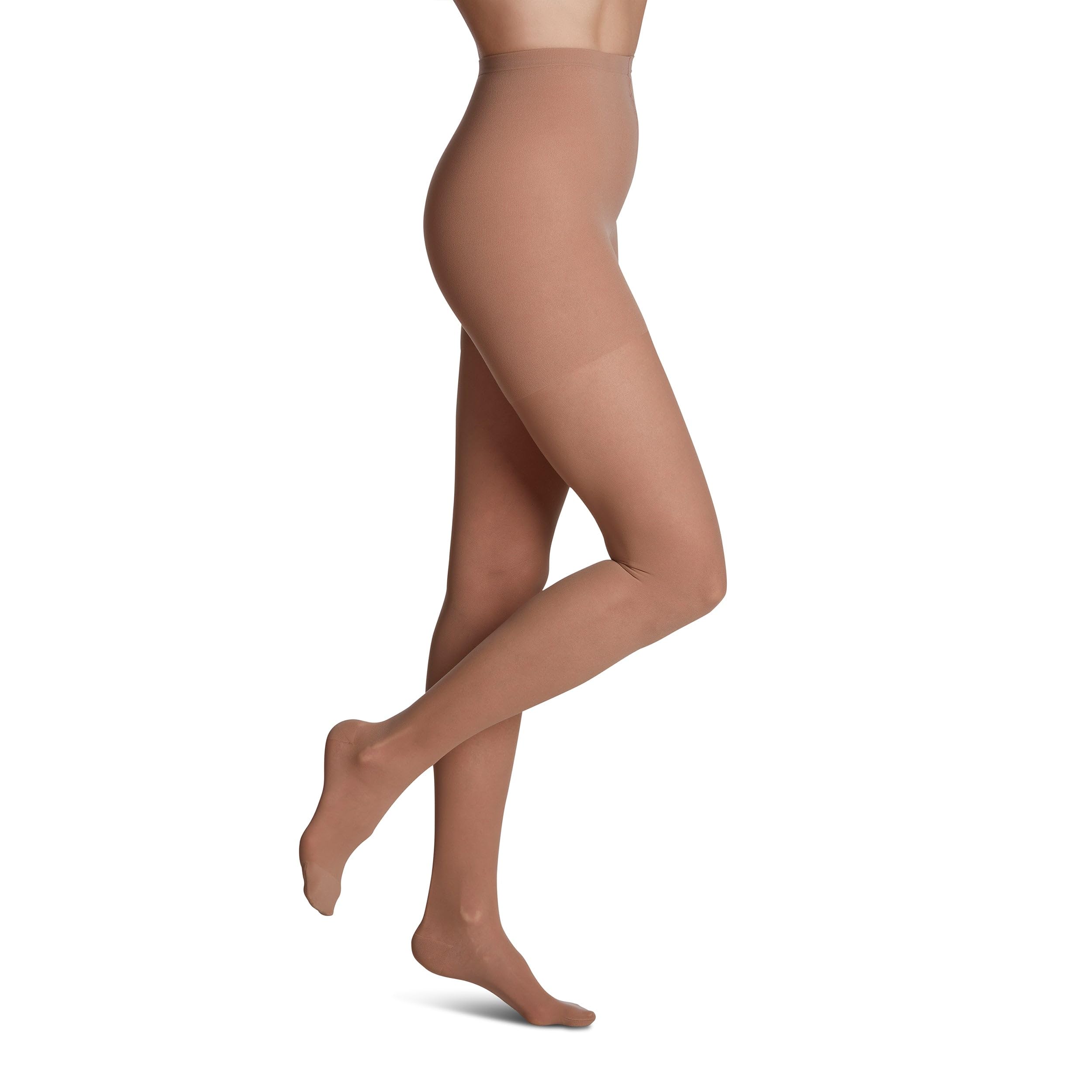 Sigvaris EverSheer 15-20mmHg Women's Compression Pantyhose - Closed Toe, Short Length, Large Short Size in Black | Ideal for Travel, Pregnancy & Varicose Vein Relief