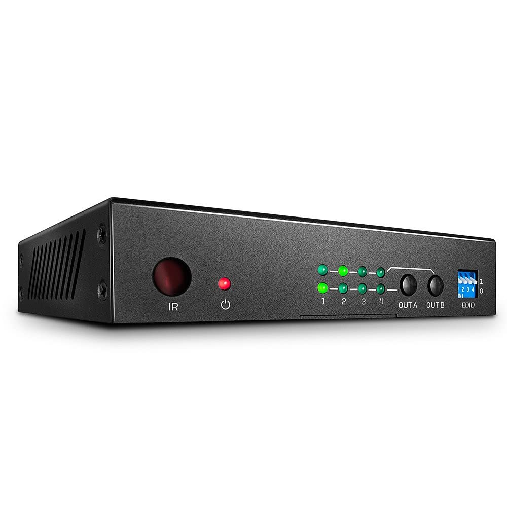 LINDY 4x2 HDMI 2.0 Matrix Switch 18Gbps 4K 60Hz HDR - Perfect for Home Theater, Gaming & Conference Room Setup