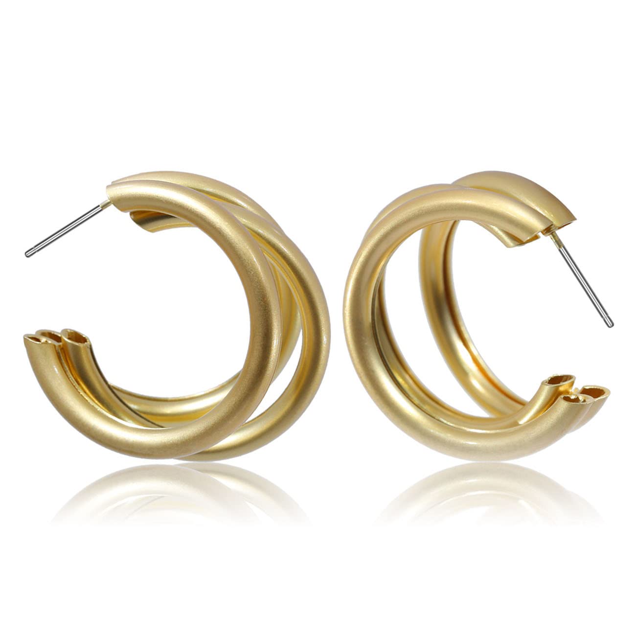 Stylish C-Shaped Stud Earrings for Women & Men - Retro Semicircle Irregular Design, Simple & Elegant Jewelry for Daily Wear, Parties & Gifts