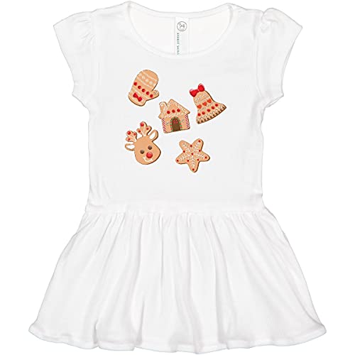 Inktastic Christmas Gingerbread Cookies Baby Girl Dress - Adorable Holiday Outfit for Infants, Toddler Christmas Party, Family Photos & Festive Celebrations