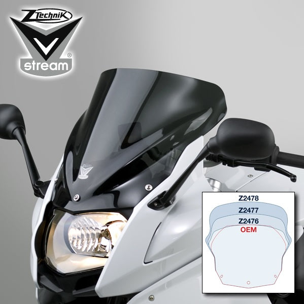 ZTechnik F800GT VStream Sport Dark Tint Windshield - High Performance Motorcycle Windshield for BMW F800GT - Perfect for Touring, Commuting & Long Rides