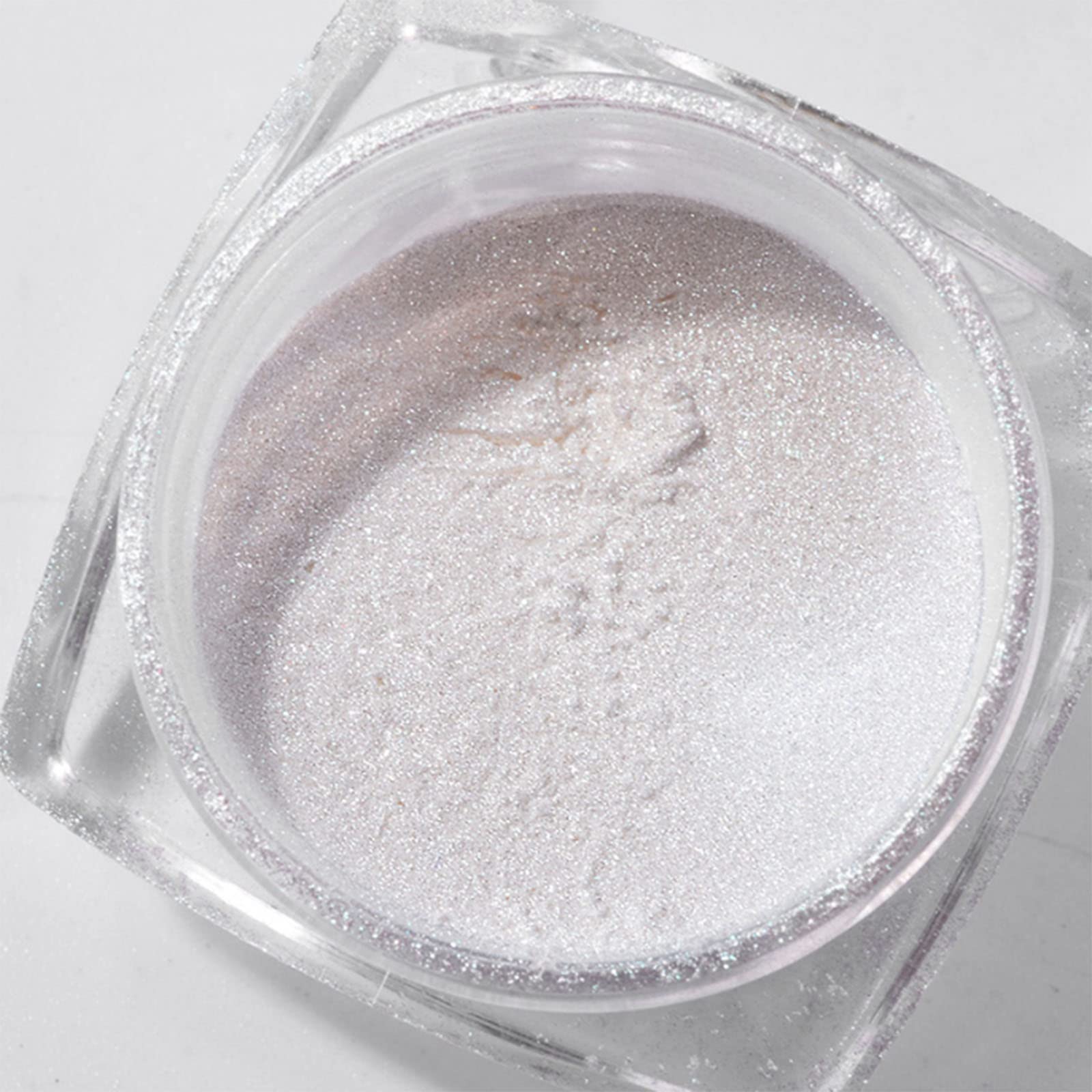 Cycullinyt Nail Art Pearl Powder - Diamond Mirror Effect & Iridescent Shiny Powder for Professional Manicure (2g) | Neon Shell Nail Decoration with Free Powder Brush | Perfect for Nail Salons, DIY Home Manicures & Special Occasions