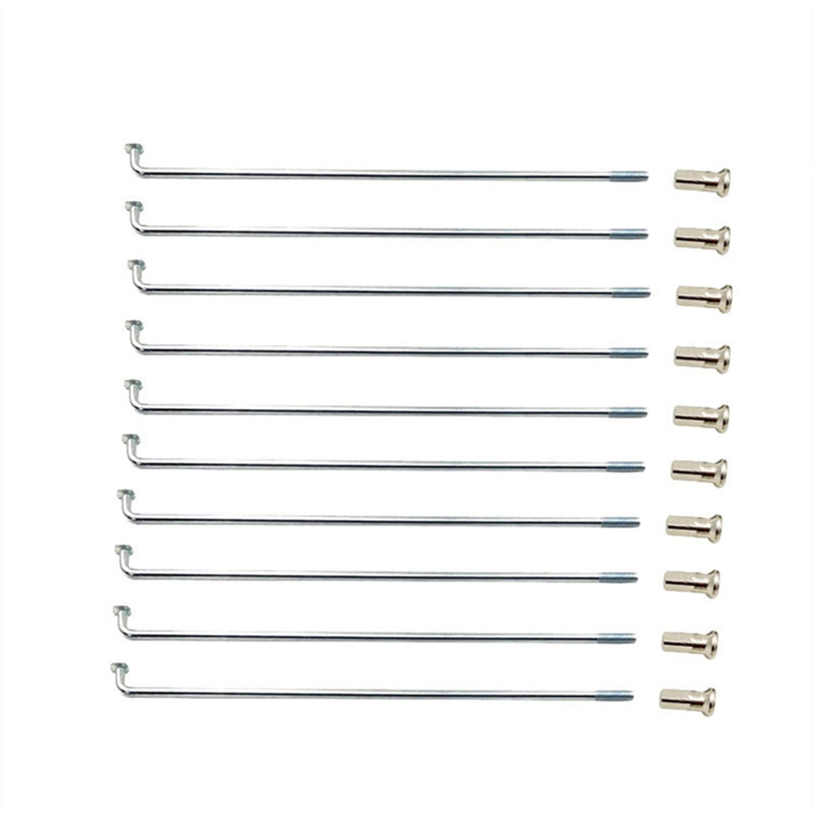 12G 2.6mm J-Bend Electric Bike Spokes - 45# Steel Mountain Bike Spokes for E-Bikes & Bicycles | Durable Replacement Spokes for Off-Road Cycling & Commuting