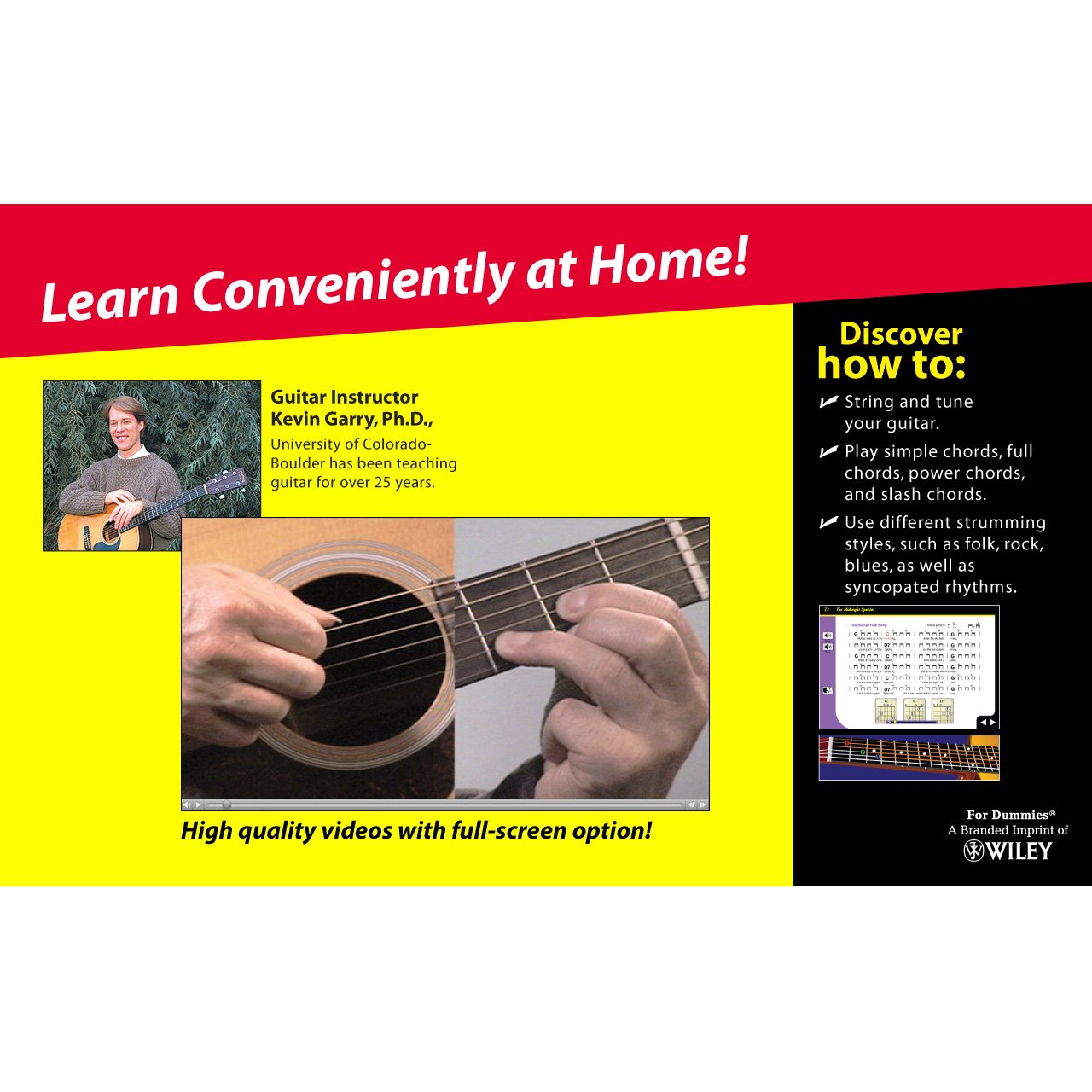 eMedia Guitar For Dummies - Interactive Guitar Lessons for Beginners | Learn to Play Acoustic & Electric Guitar at Home