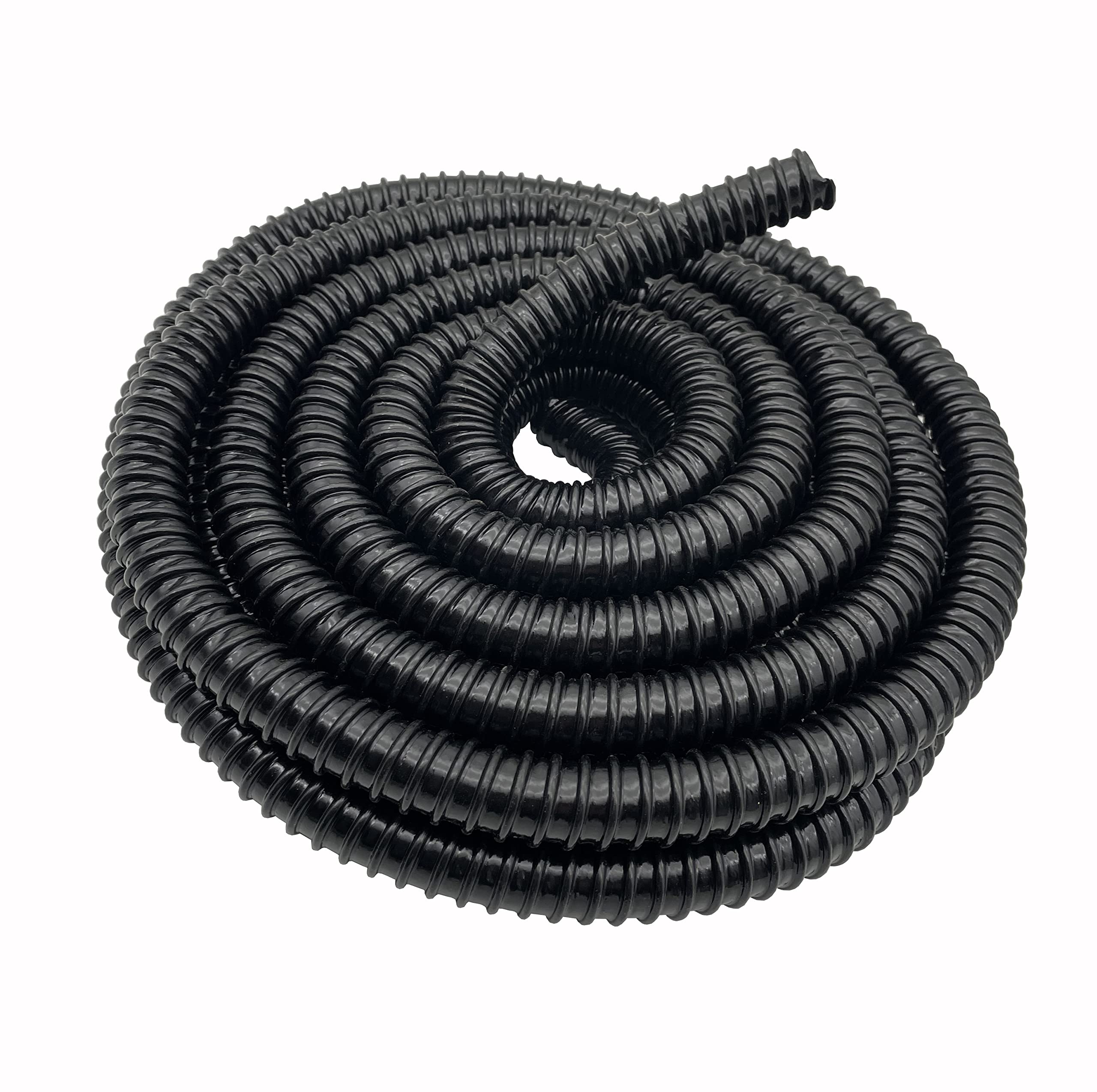 1-Inch Black Corrugated PVC Pond Tubing - Kinkproof Pool Hose for Aquariums, Waterfalls & Ponds (20 Pack) | Durable & Flexible Water Tubing for Outdoor & Indoor Use