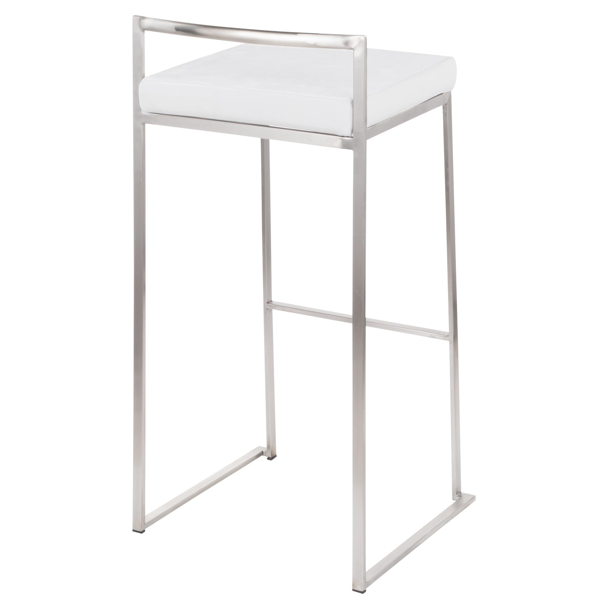 Fuji Stacker Bar Stool Set of 2 - Modern Bar Chairs for Kitchen Island, Pub & Restaurant Counter Height Seating - Durable & Space-Saving Stackable Bar Stools