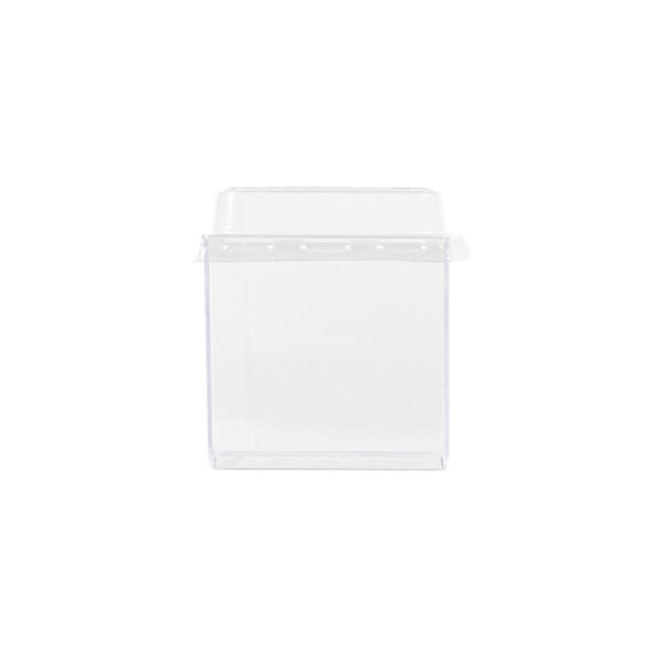 2 oz. Clear Square Plastic Cups with Lids - 8 Pack | Perfect for Parties, Events, and Takeout Drinks