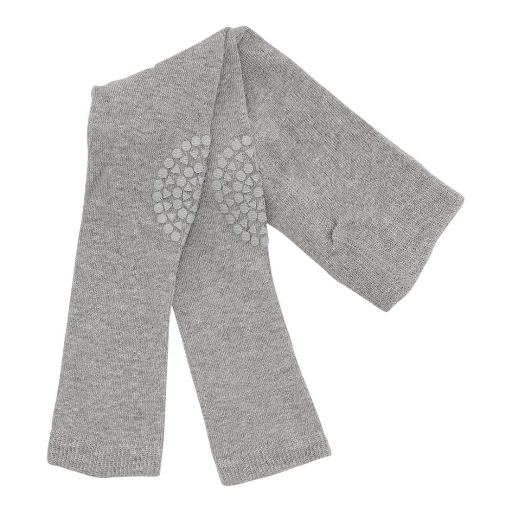 GOBABYGO Baby Crawling Leggings - Dark Grey Melange for Infants 6-12 Months | Non-Slip Knee Pads for Safe Crawling & Playtime