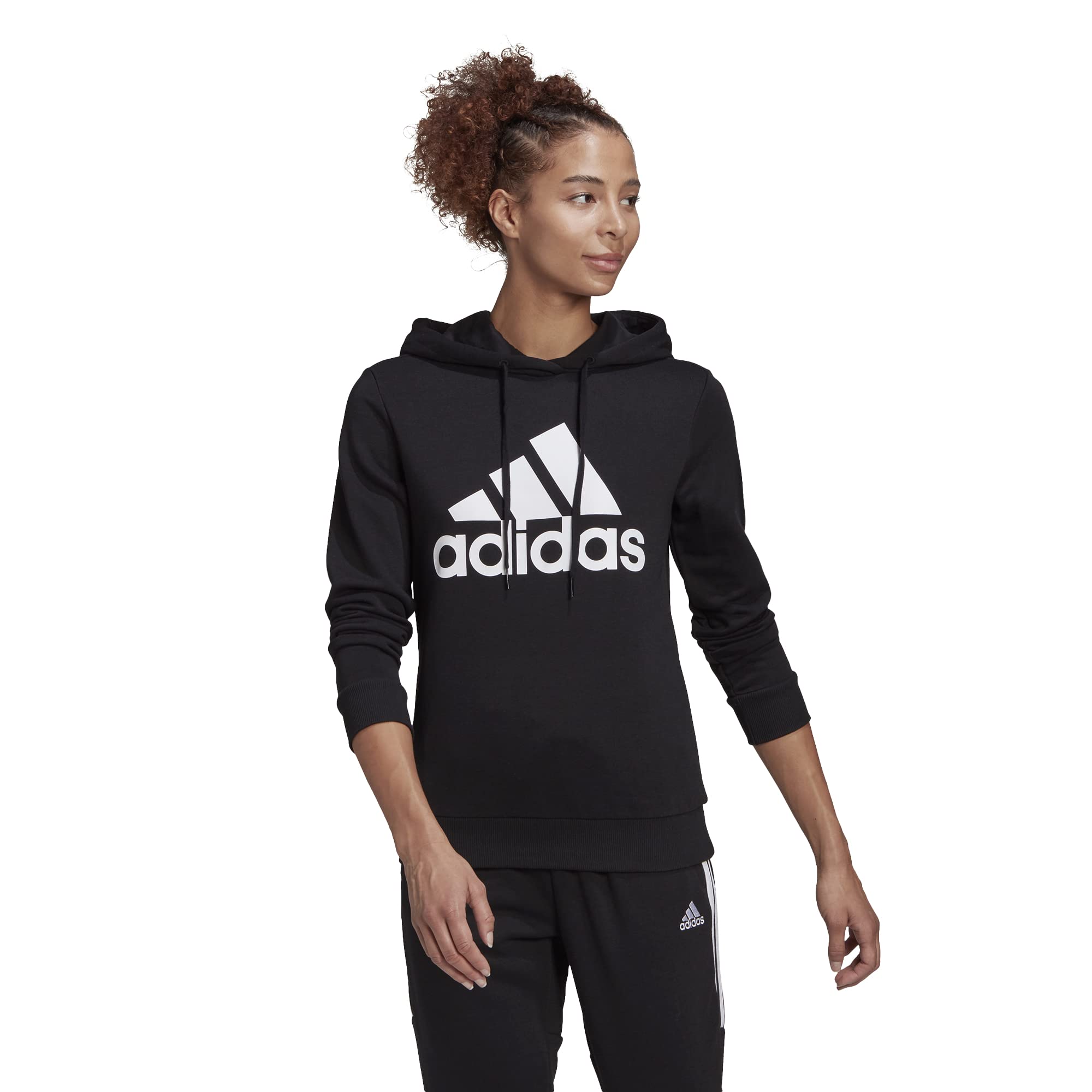 Adidas Women's Essentials Relaxed Fit Logo Hoodie - Soft Fleece Pullover Sweatshirt for Casual Wear, Gym & Lounge