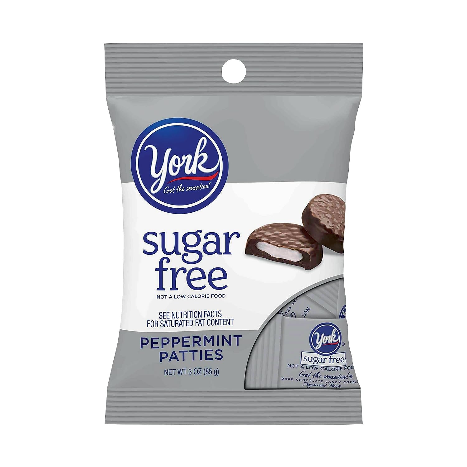 YORK Sugar Free Peppermint Patties, 3 Ounce (Pack of 12) - Low Carb Keto Candy for Holiday Gifts, Office Snacks & Dessert Platters