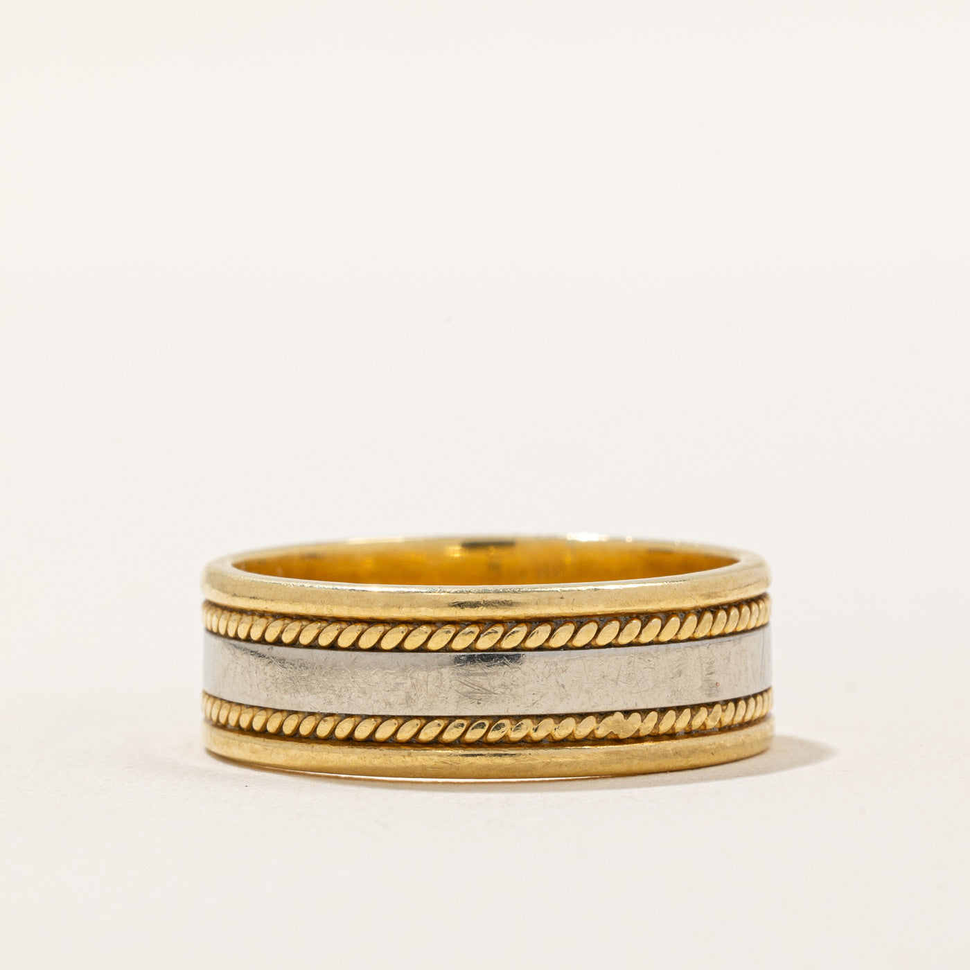 18k Two Tone Gold Ring by Birks | Size 9.5 | Elegant Wedding Band, Anniversary Gift for Her, Perfect for Special Occasions & Everyday Luxury