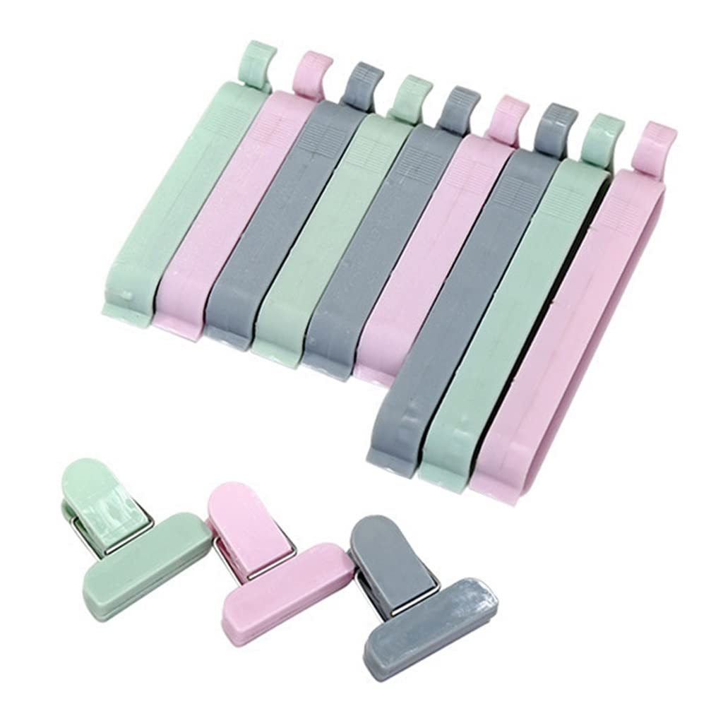 12-Piece Reusable Food Storage Clips Set - Multi-Colored Snack Bag Sealer for Office, Kitchen & Picnic | Keep Food Fresh with 3 Sizes of Practical Sealing Clips | Perfect for Chips, Cereal & Leftovers