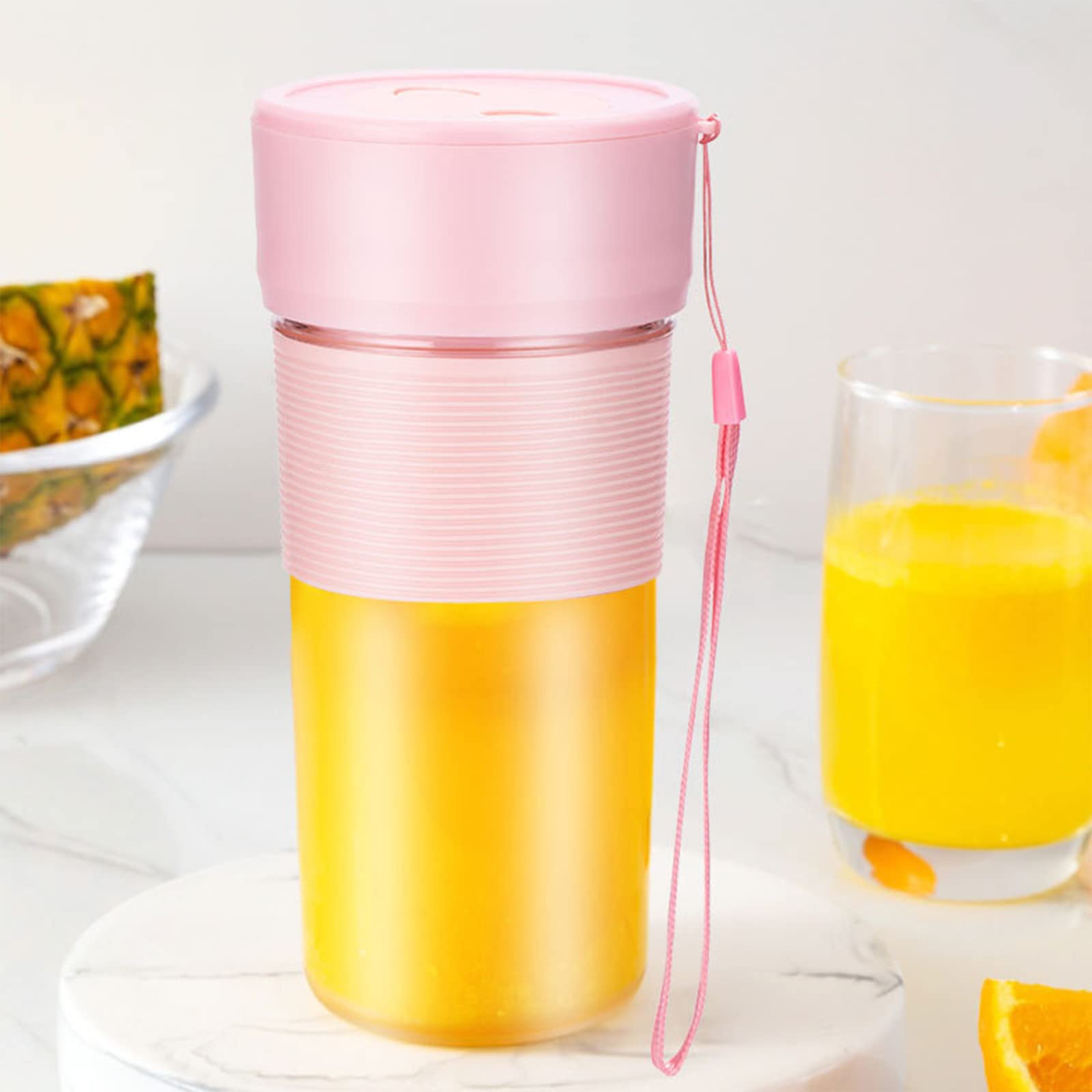 Portable Juicer Cup - Mini Blender for Smoothies, Juices & Shakes with 300W Powerful Motor | Compact Travel & Home Blender | Perfect for Office, Gym, Camping & Outdoor Activities | Make Healthy Drinks Anywhere (Model A)