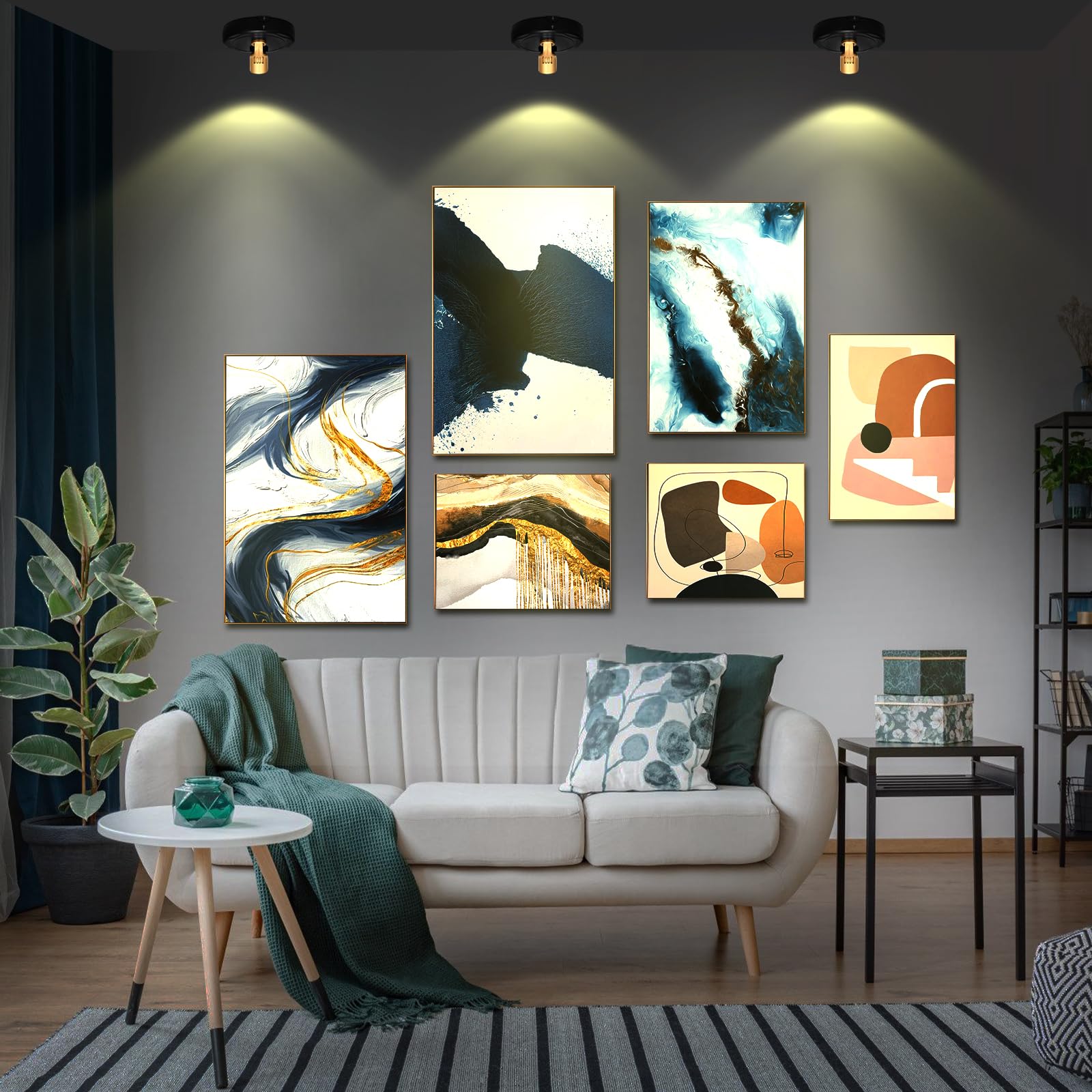 Wireless LED Spotlight Battery Operated - Remote & Timer Control - Accent Lighting for Indoor Plants, Artwork, Photos & Wall Decor - Perfect for Picture Frames, Paintings, Dartboards & Display Uplighting