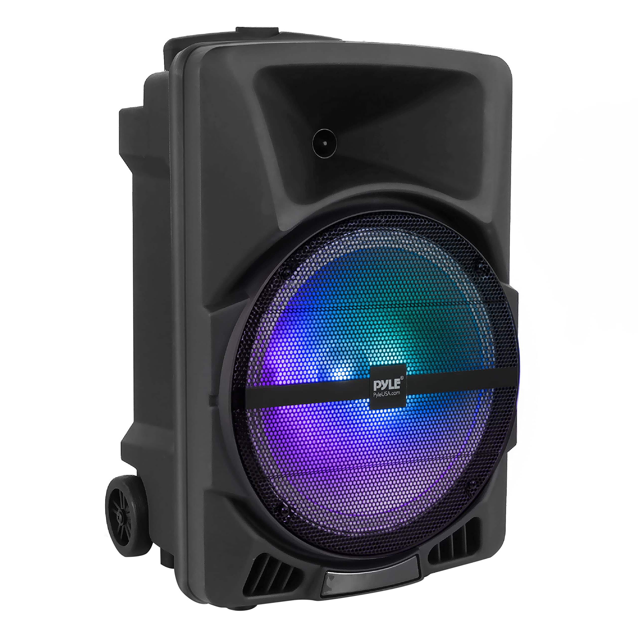 Pyle Wireless Portable PA Speaker System - 800W Bluetooth DJ Speaker with MP3/AUX Input, Party Lights & FM Radio for Indoor/Outdoor Events, Parties, DJ Performances - Black (PHPHP1244B)