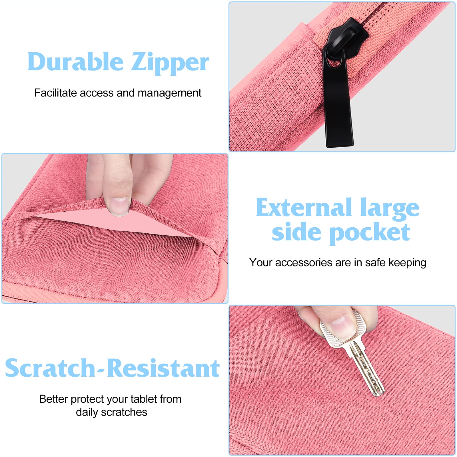 UrbanX 8 Inch Tablet Case - Lightweight Protective Sleeve for Allview Wi8G & Similar Tablets with Dual Pockets - Perfect for Travel, School & Office Use