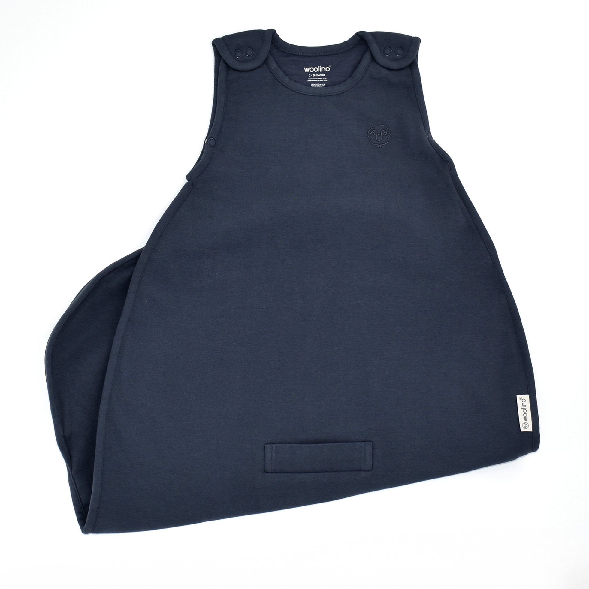 4 Season Baby Sleep Sack - Merino Wool & Organic Cotton for 2 Months to 2 Years - Soft Indigo Color - Perfect for Nursery, Daycare & Travel